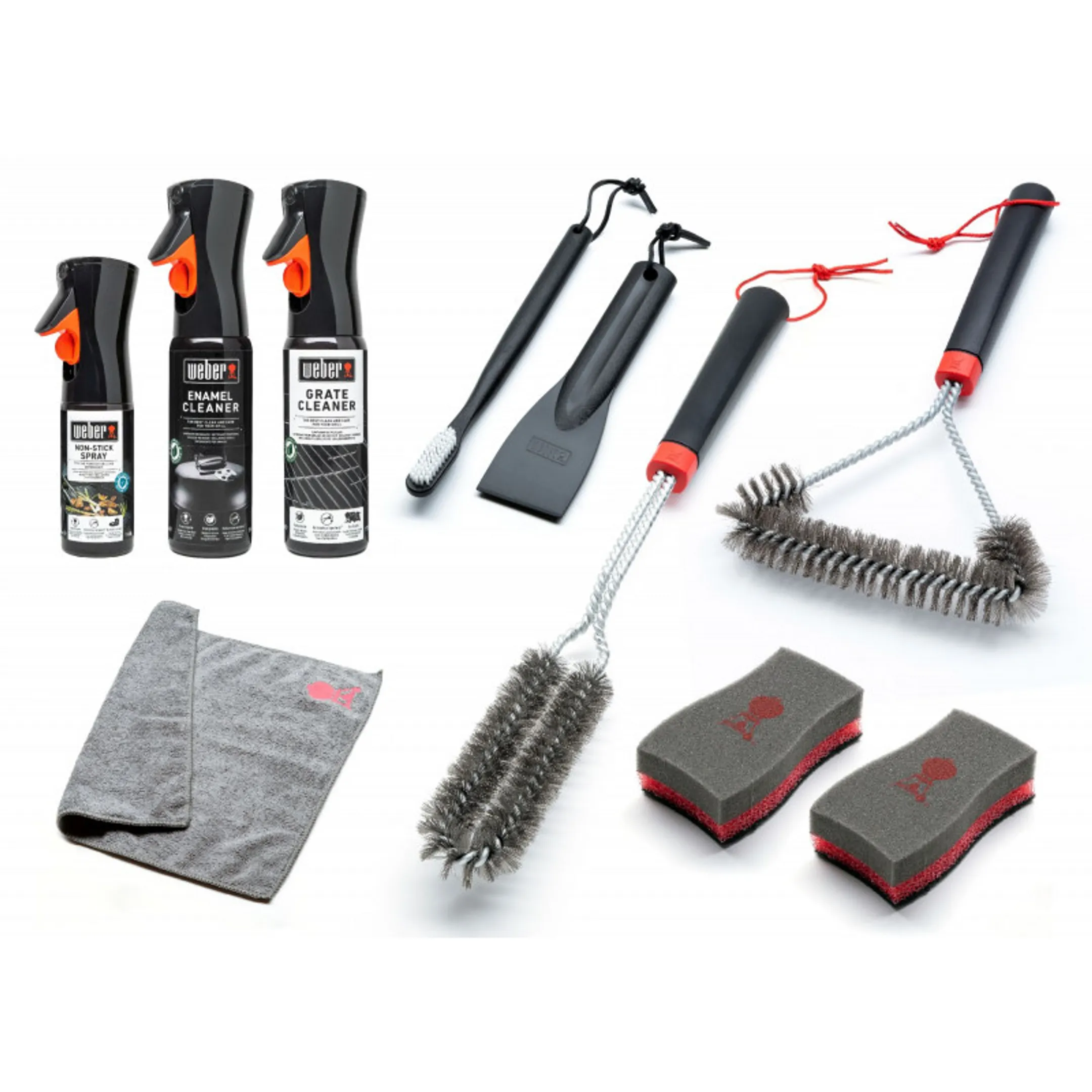 KIT DE NETTOYAGE POUR BARBECUE À GAZ EN ACIER ÉMAILLÉE 