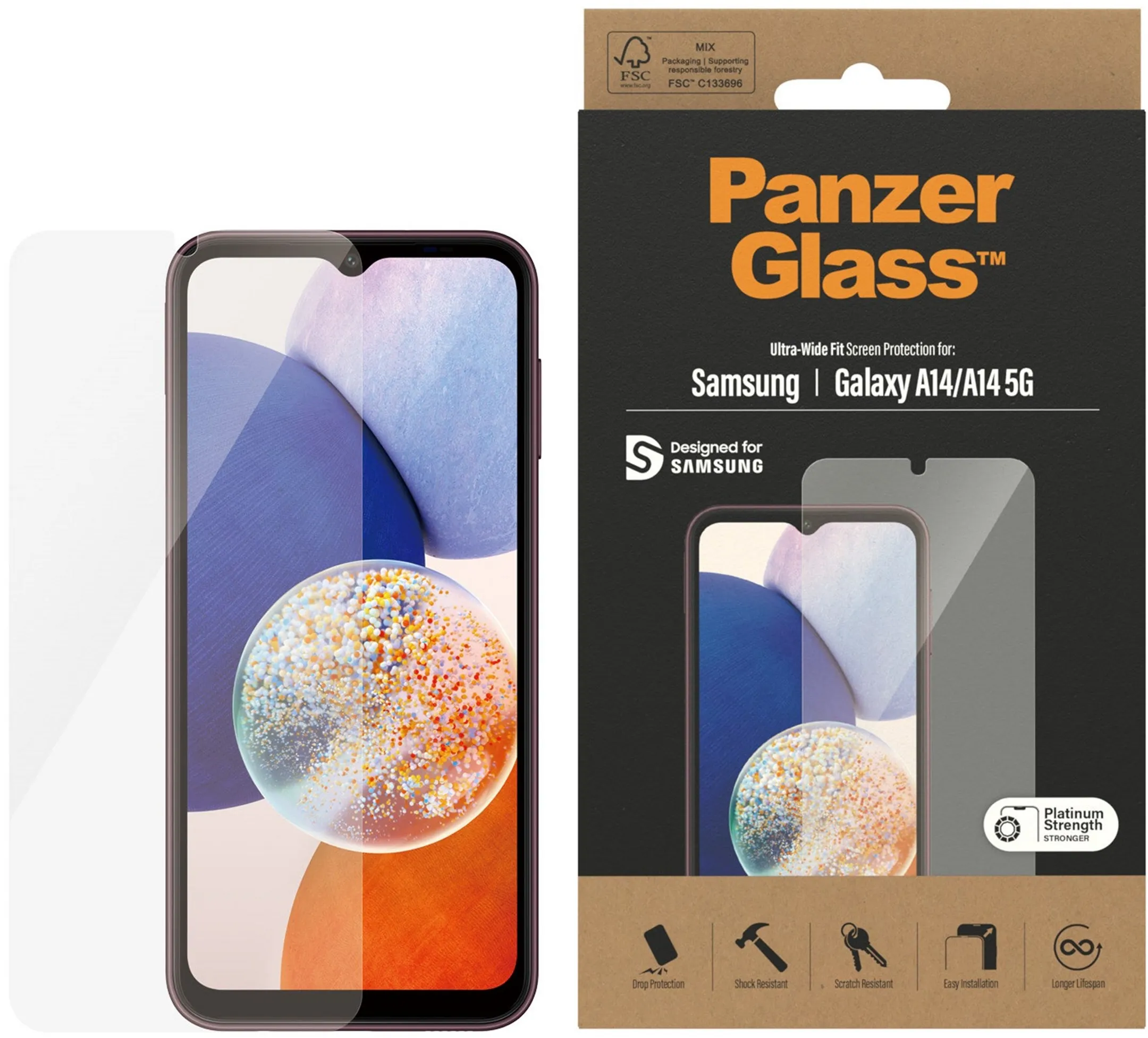 Panzerglass Bildschirmschutz fur Samsung Galaxy A14 image