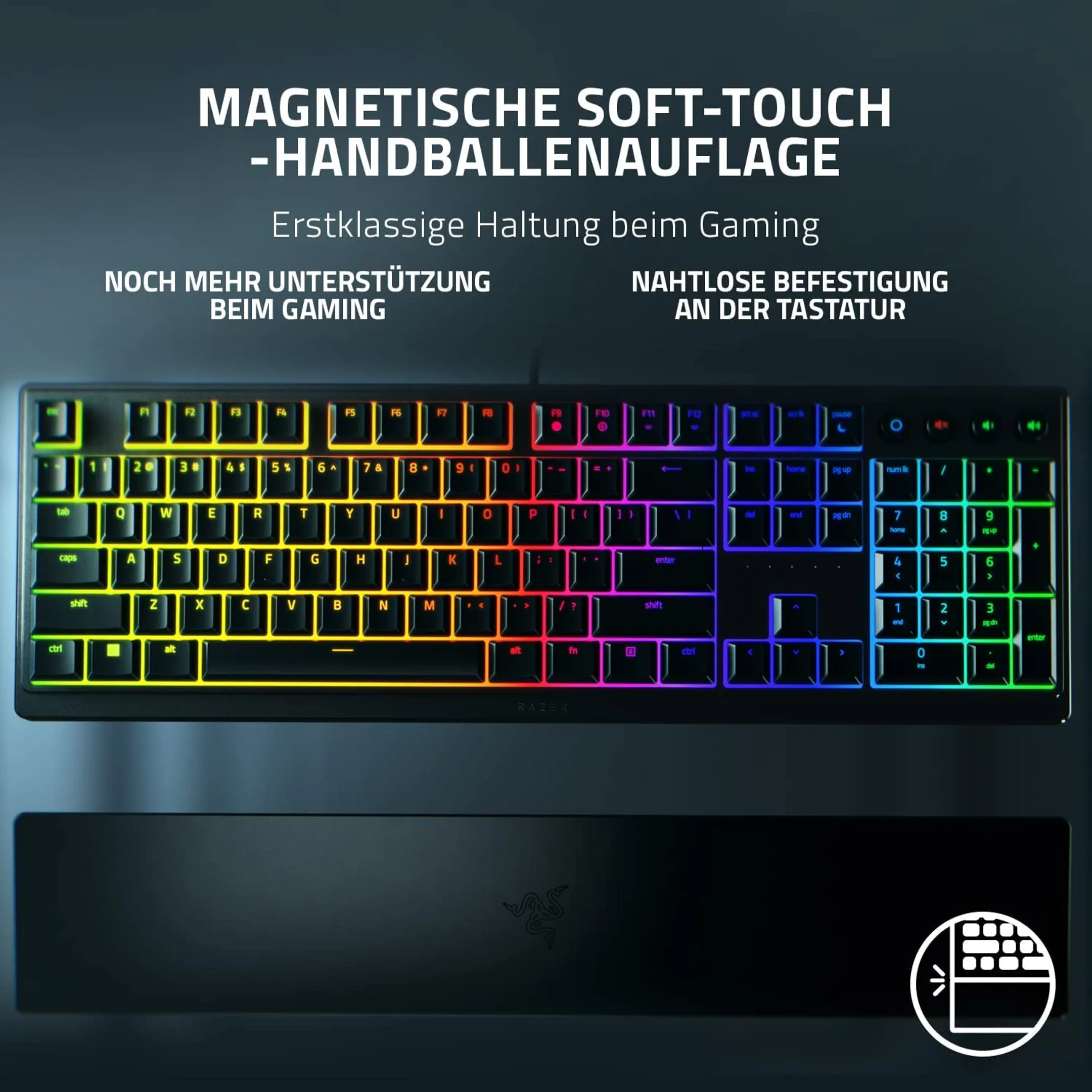 Razer Gaming-Tastatur Ornata V3 - QWERTZ (SF) - Schwarz image