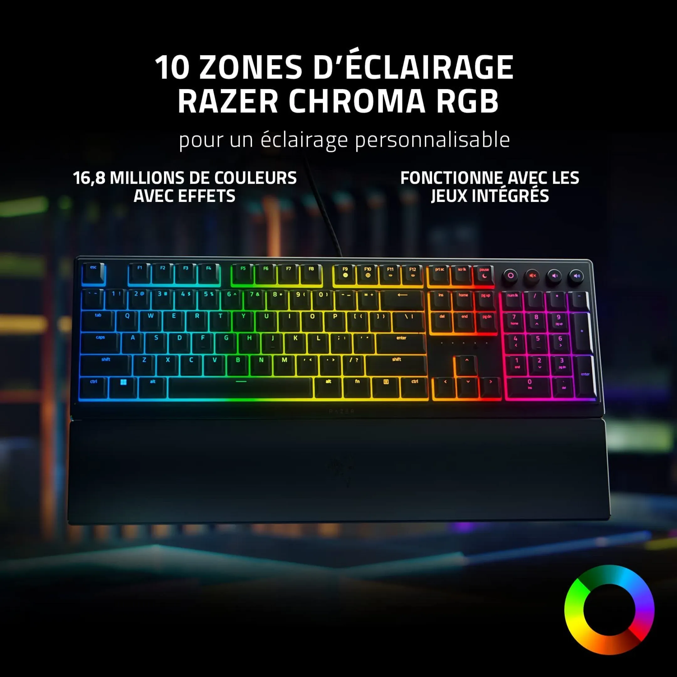 Razer Clavier Gaming Ornata V3 - QWERTZ (SF) - Noir image