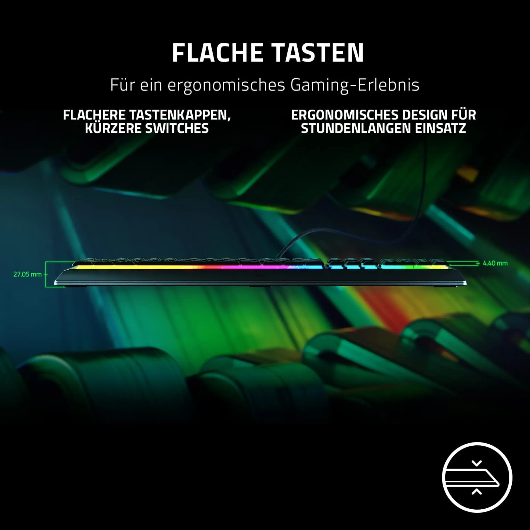 Razer Gaming-Tastatur Ornata V3 - QWERTZ (SF) - Schwarz image