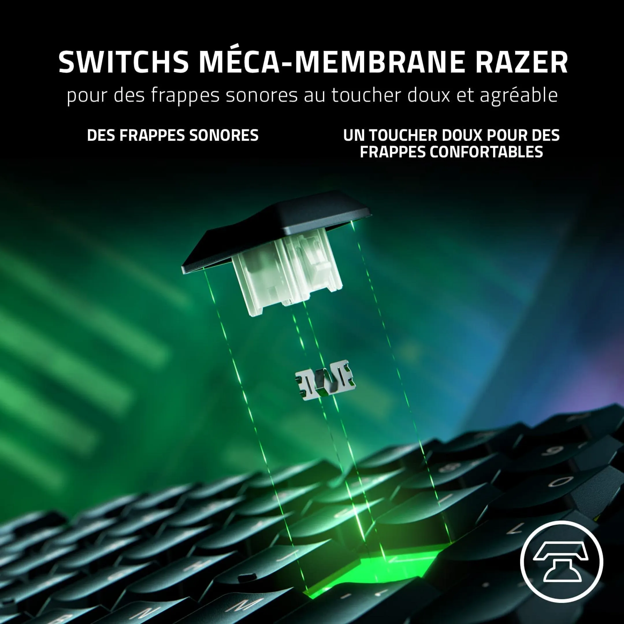 Razer Clavier Gaming Ornata V3 - QWERTZ (SF) - Noir image