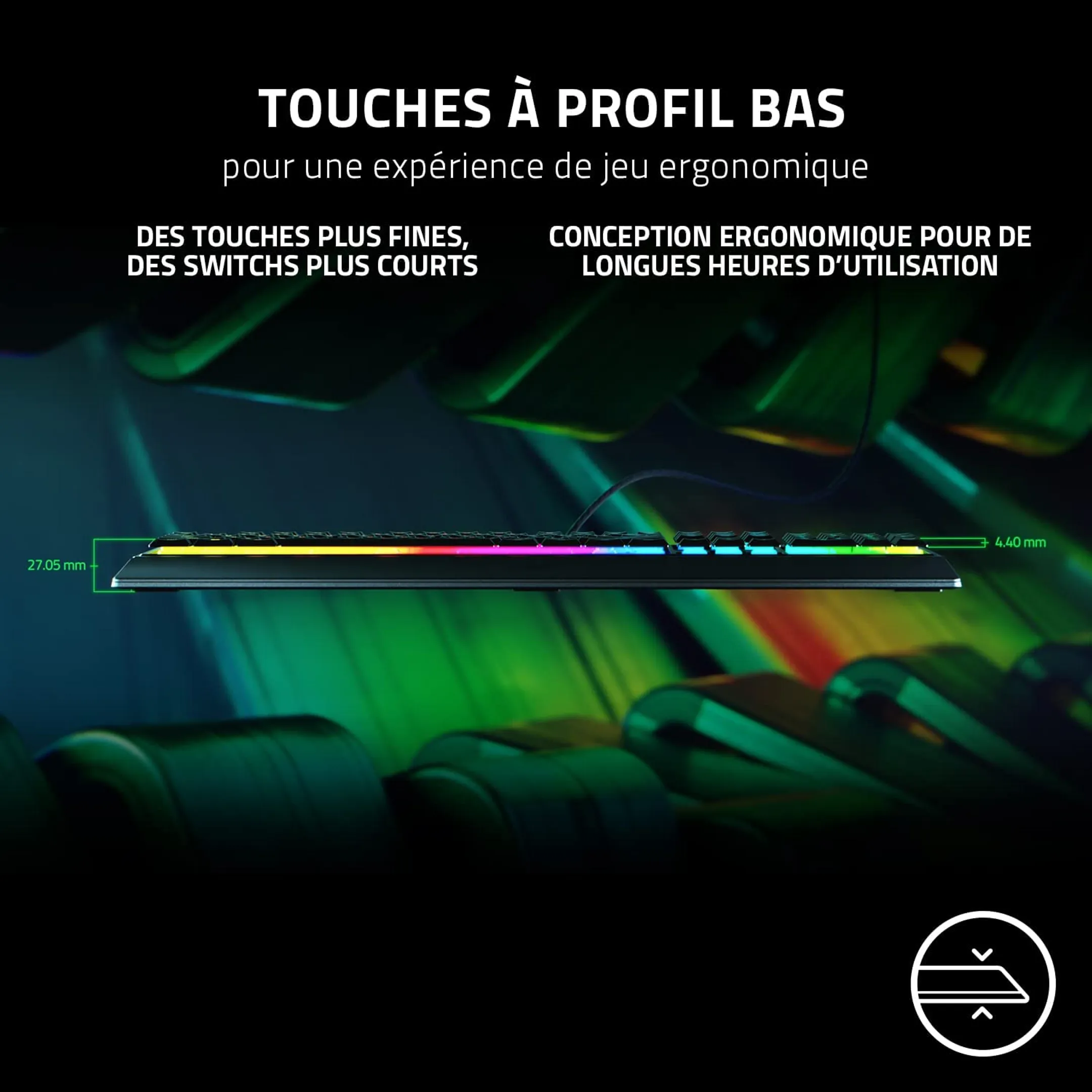 Razer Clavier Gaming Ornata V3 - QWERTZ (SF) - Noir image