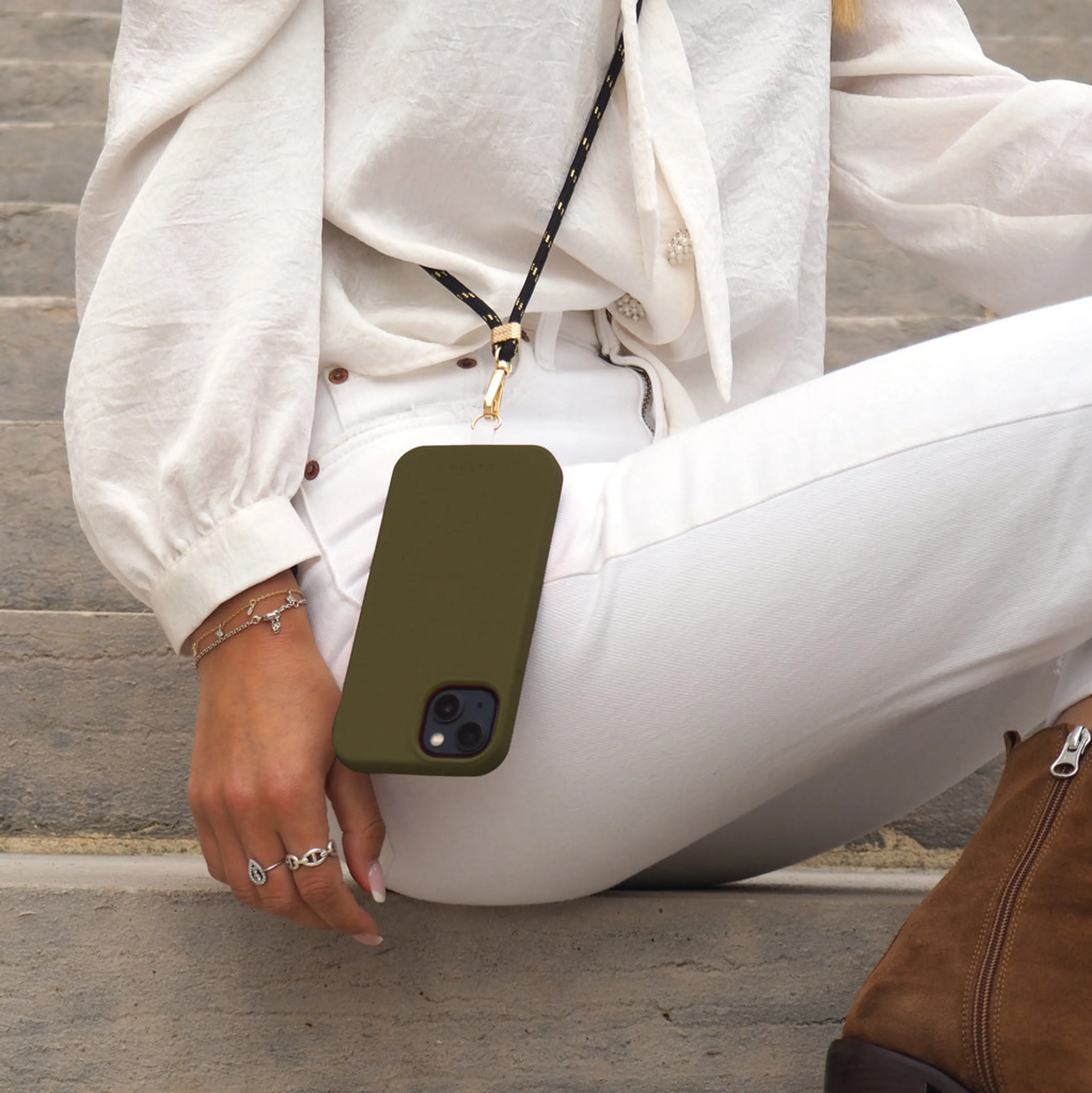 CASYX Cordon pour Smartphone - Noir Précieux image