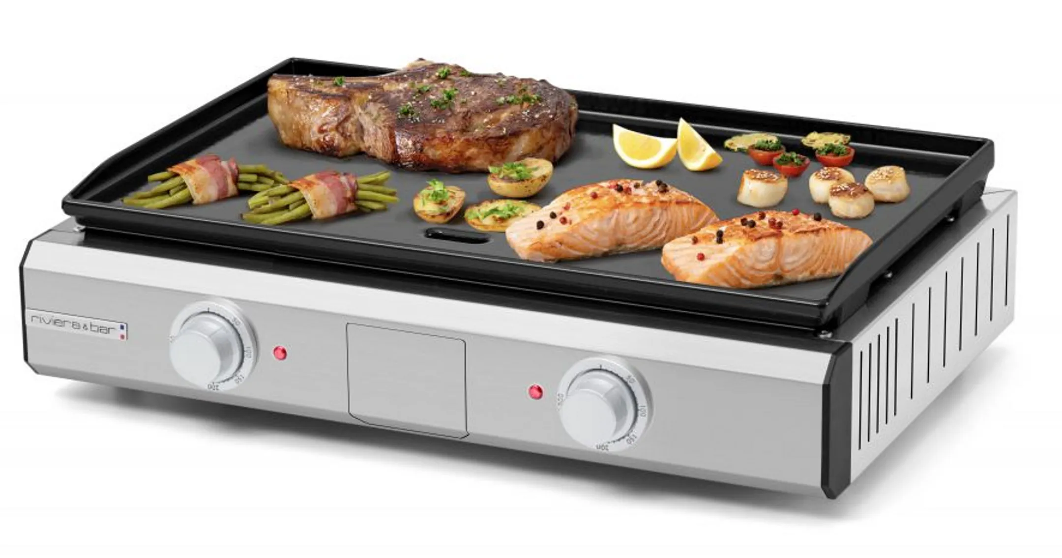 Riviera & Bar Electric griddle QPL1060 enamelled 2 zones image