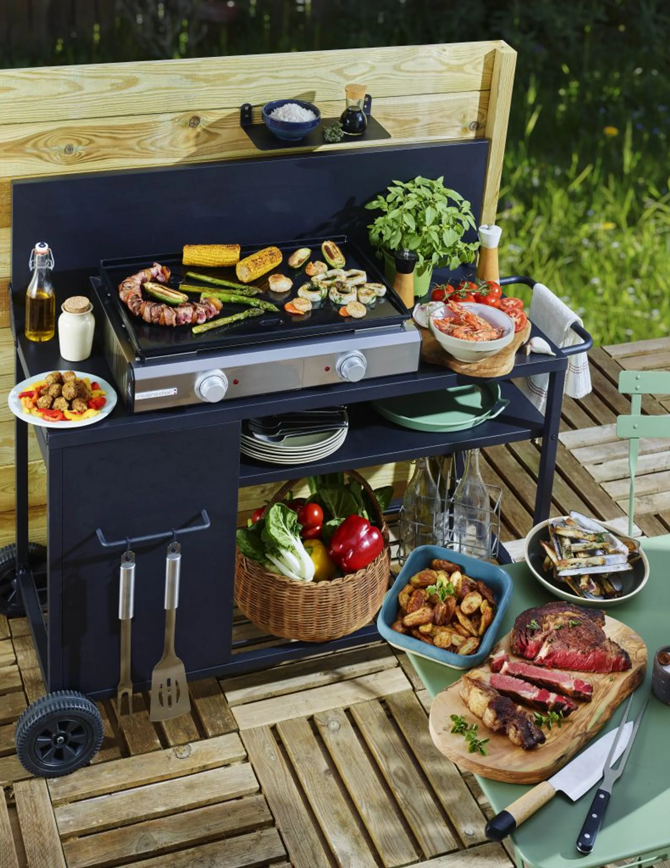 Riviera & Bar Electric griddle QPL1060 enamelled 2 zones image