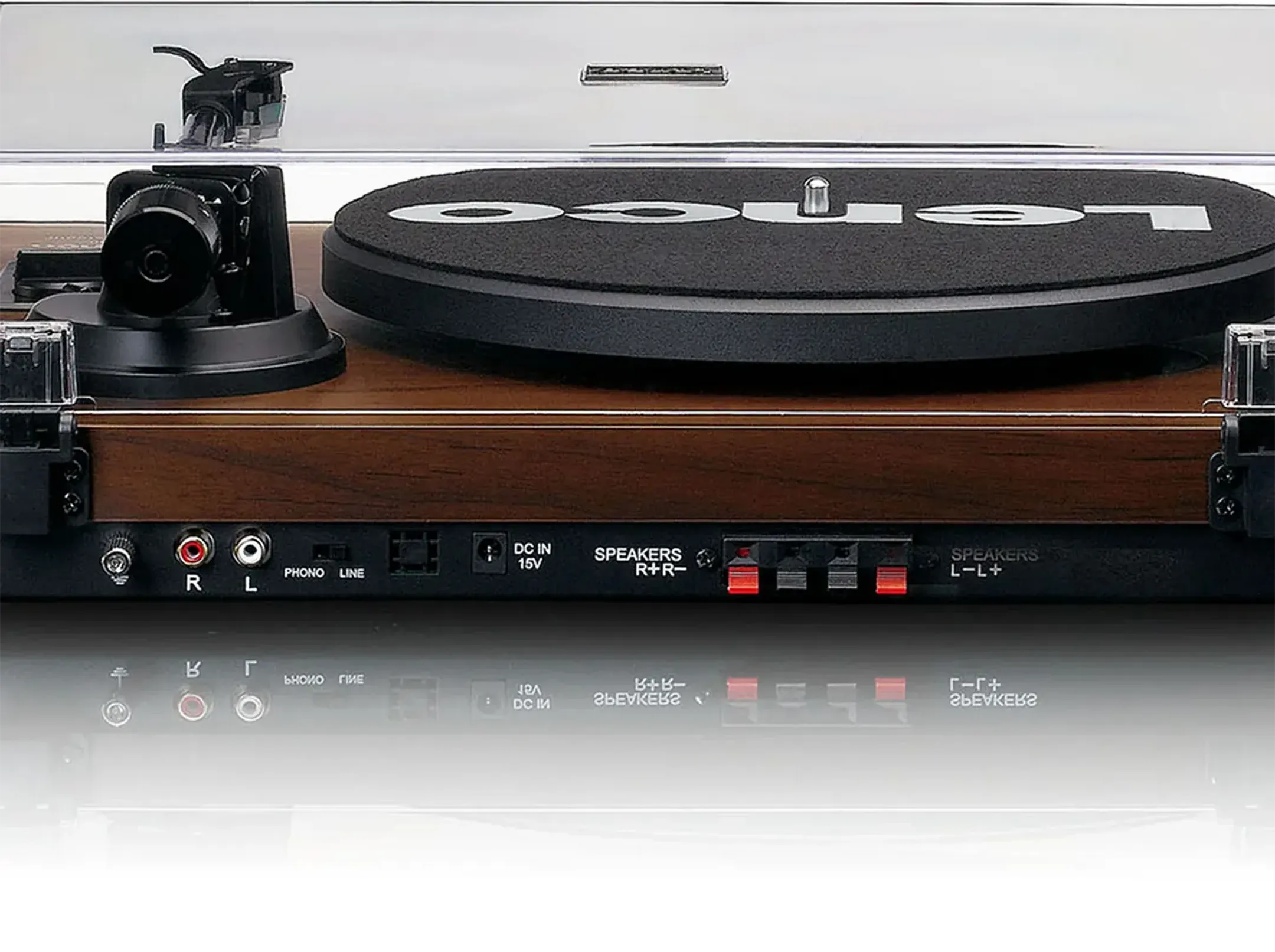 Lenco Platine vinyle avec amplificateur intégré et 2 enceintes LS-600WA - Bois image