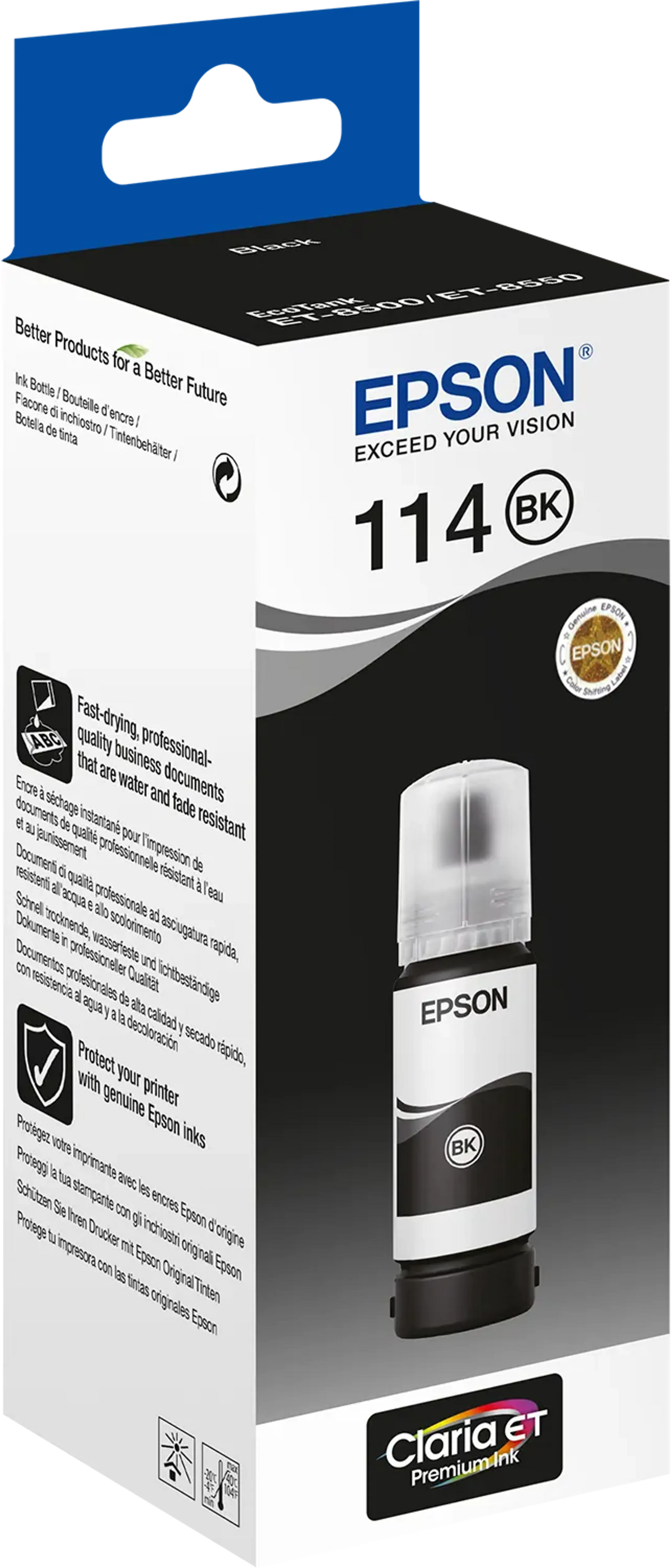 Bundle product Bouteille d'encre 114 EcoTank - 70 ml. - Noir