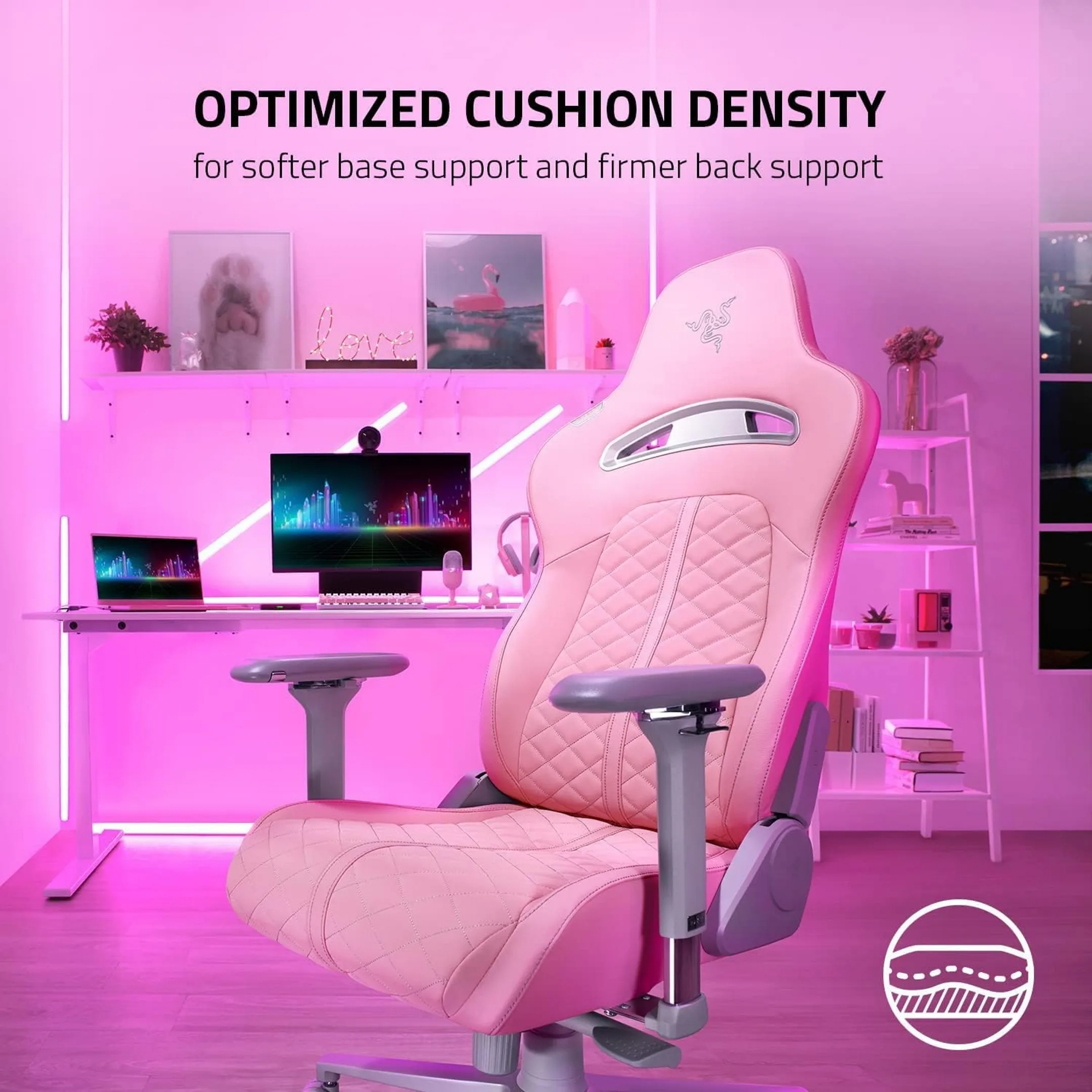 Razer Gaming Chair Enki Quartz - Pink image