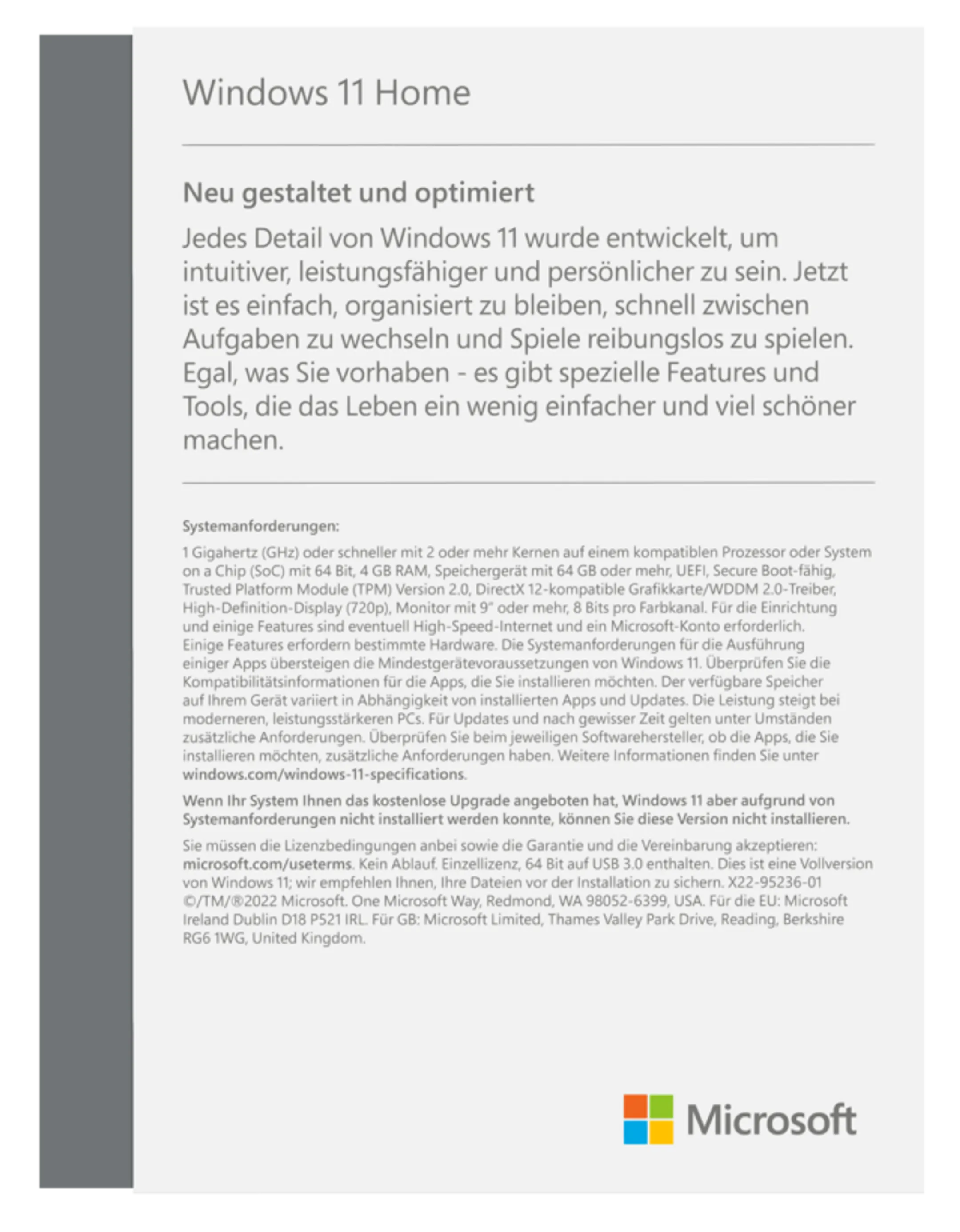 Microsoft Windows 11 Home 64 Bit - OEM - Allemand - KW9-00638 image