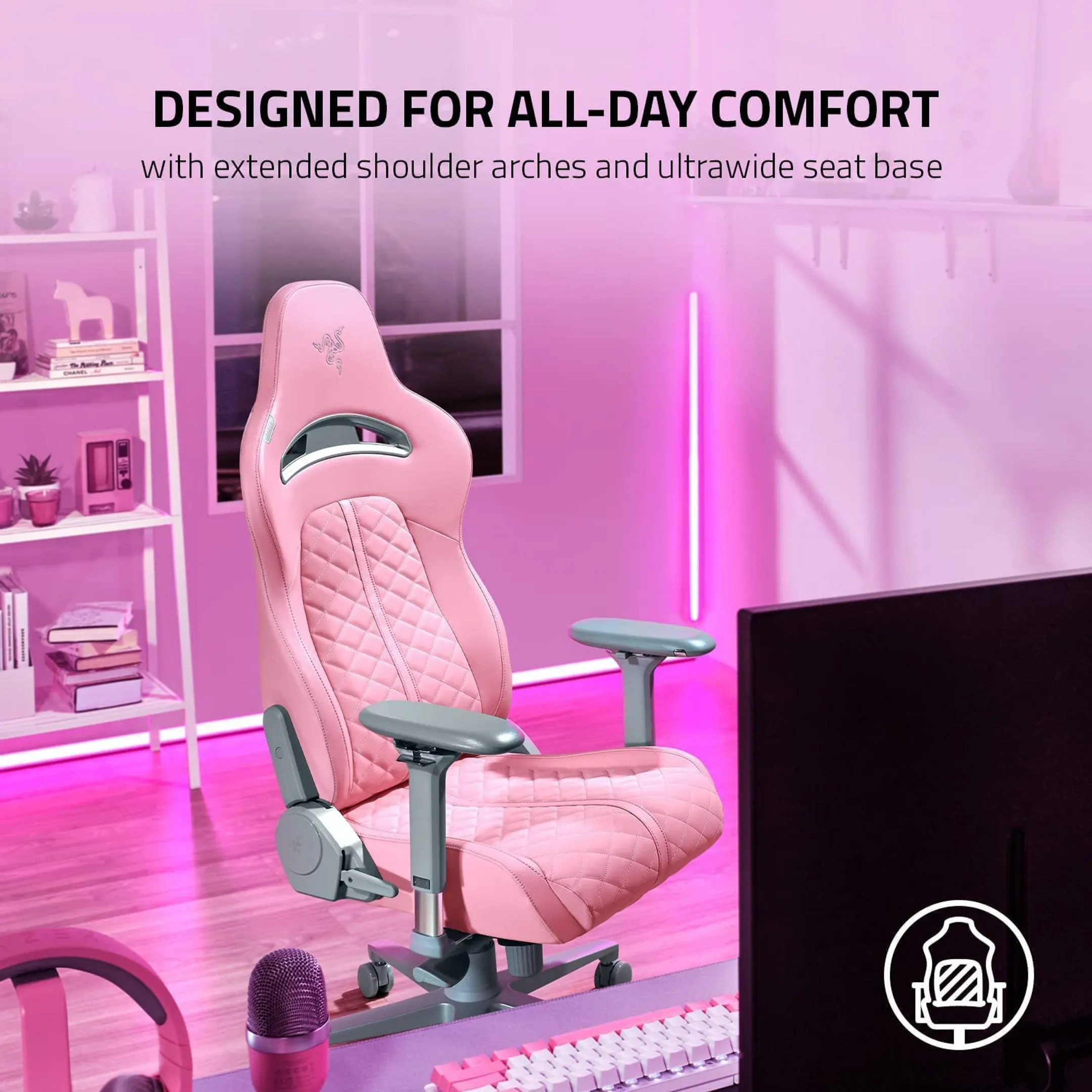 Razer Gaming Chair Enki Quartz - Pink image