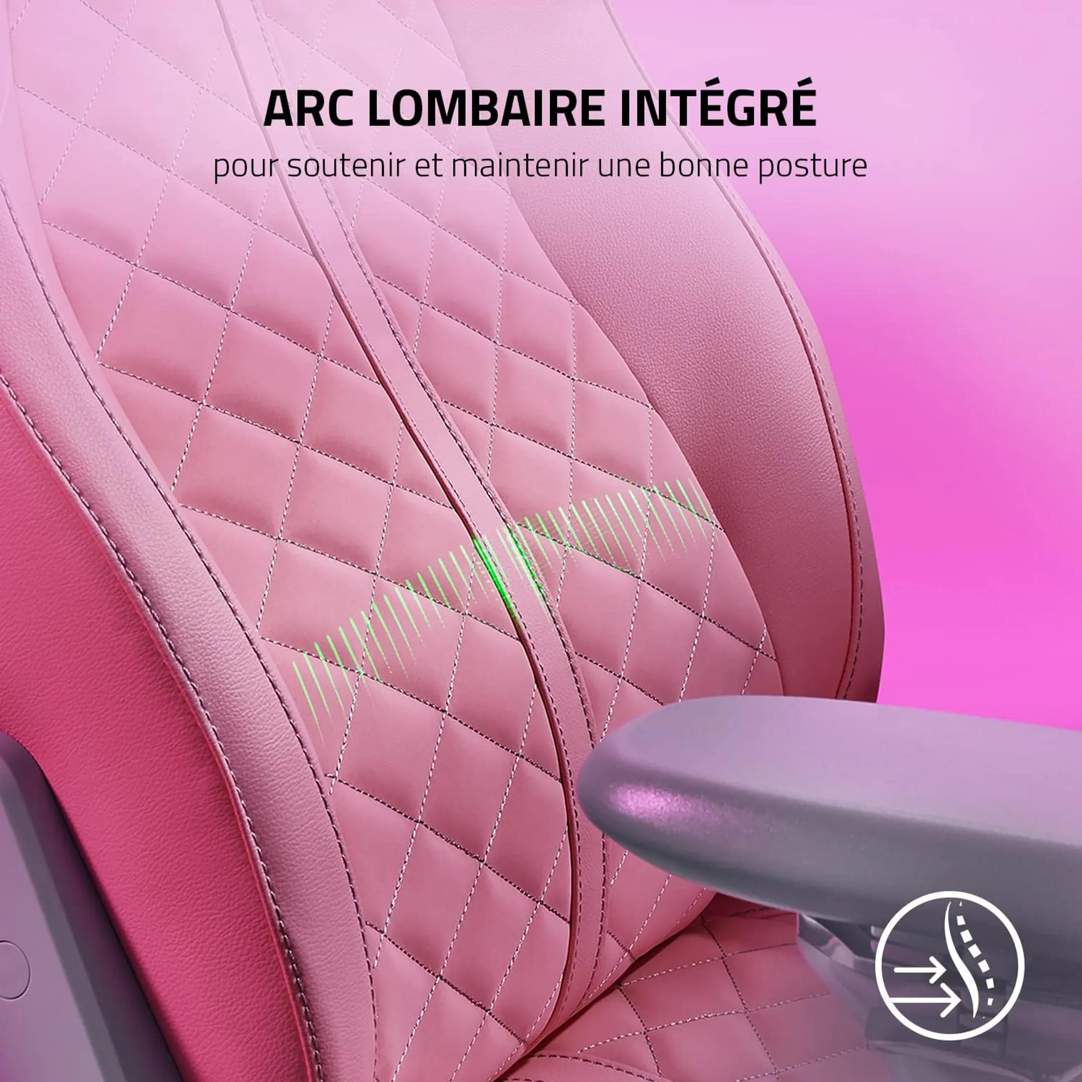 Razer Chaise Gaming Enki Quartz - Rose image