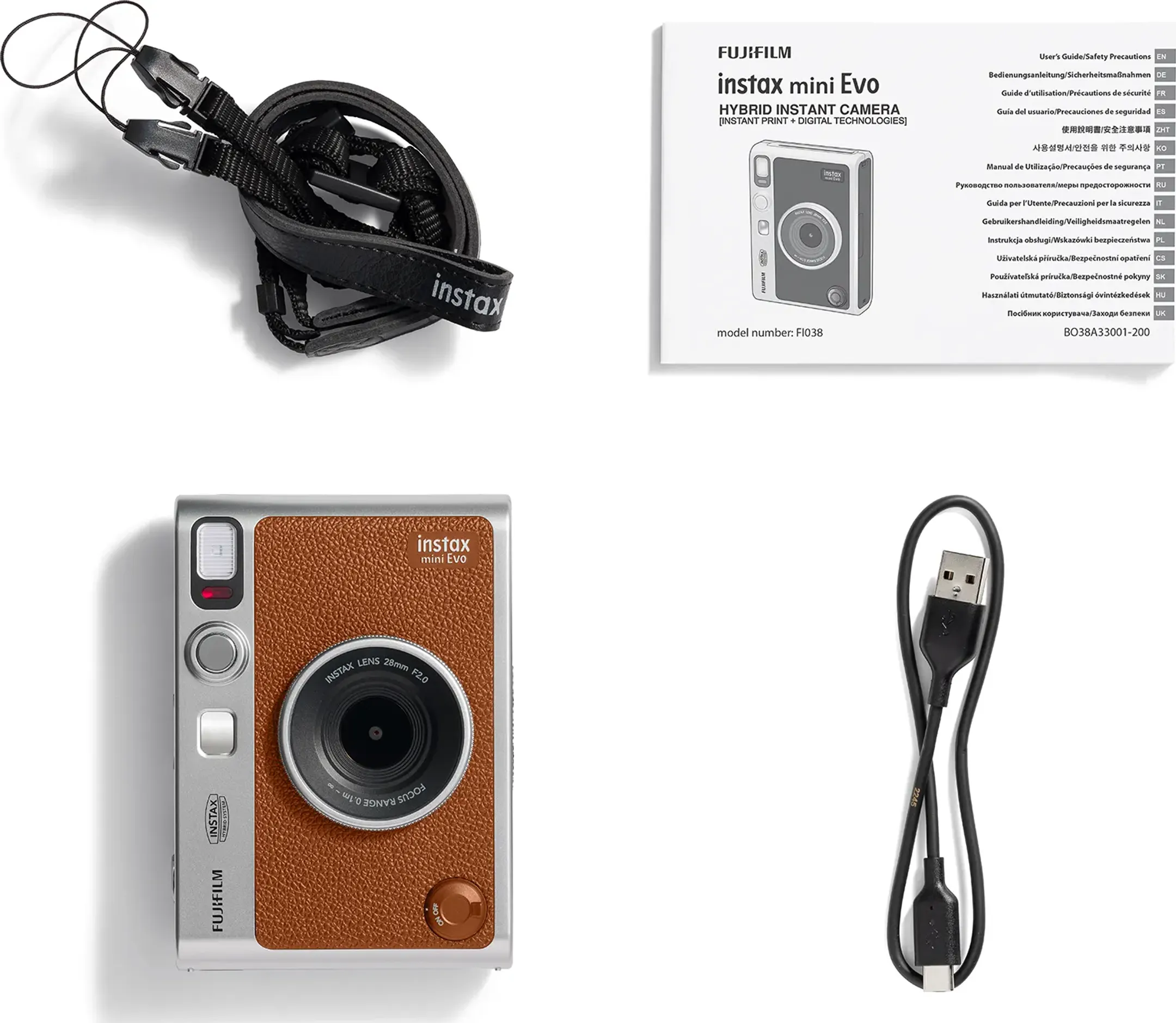 Fujifilm Instax mini Evo Instant Camera - Brown image