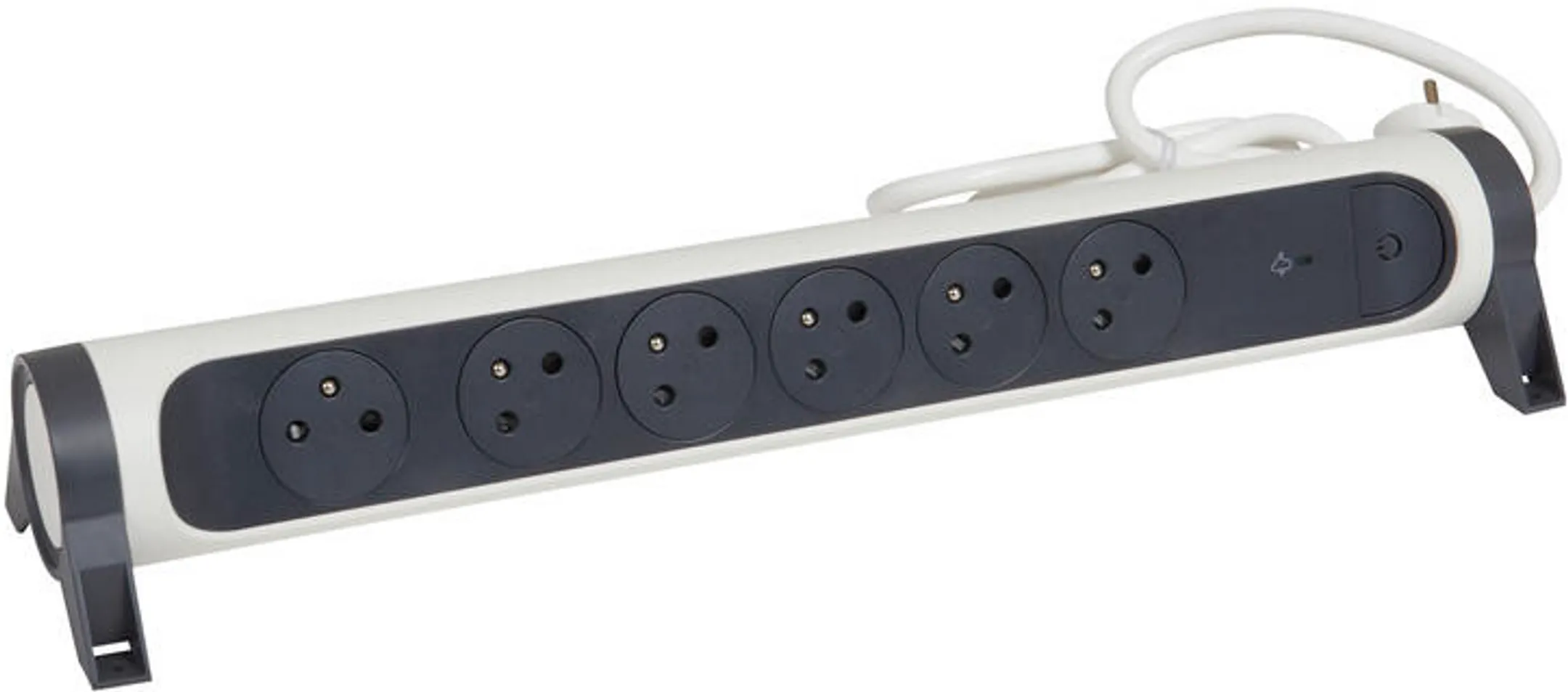 LEGRAND Rotating Surge Protector - 6 Outlets - White/Black image