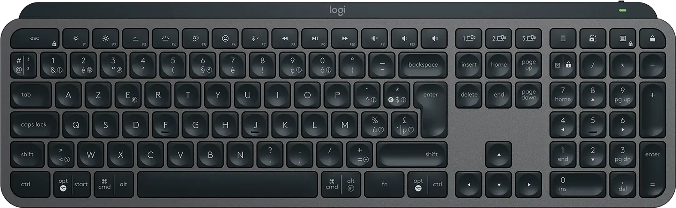 Clavier sans fil MX Keys S AZERTY (BE) - Graphite
