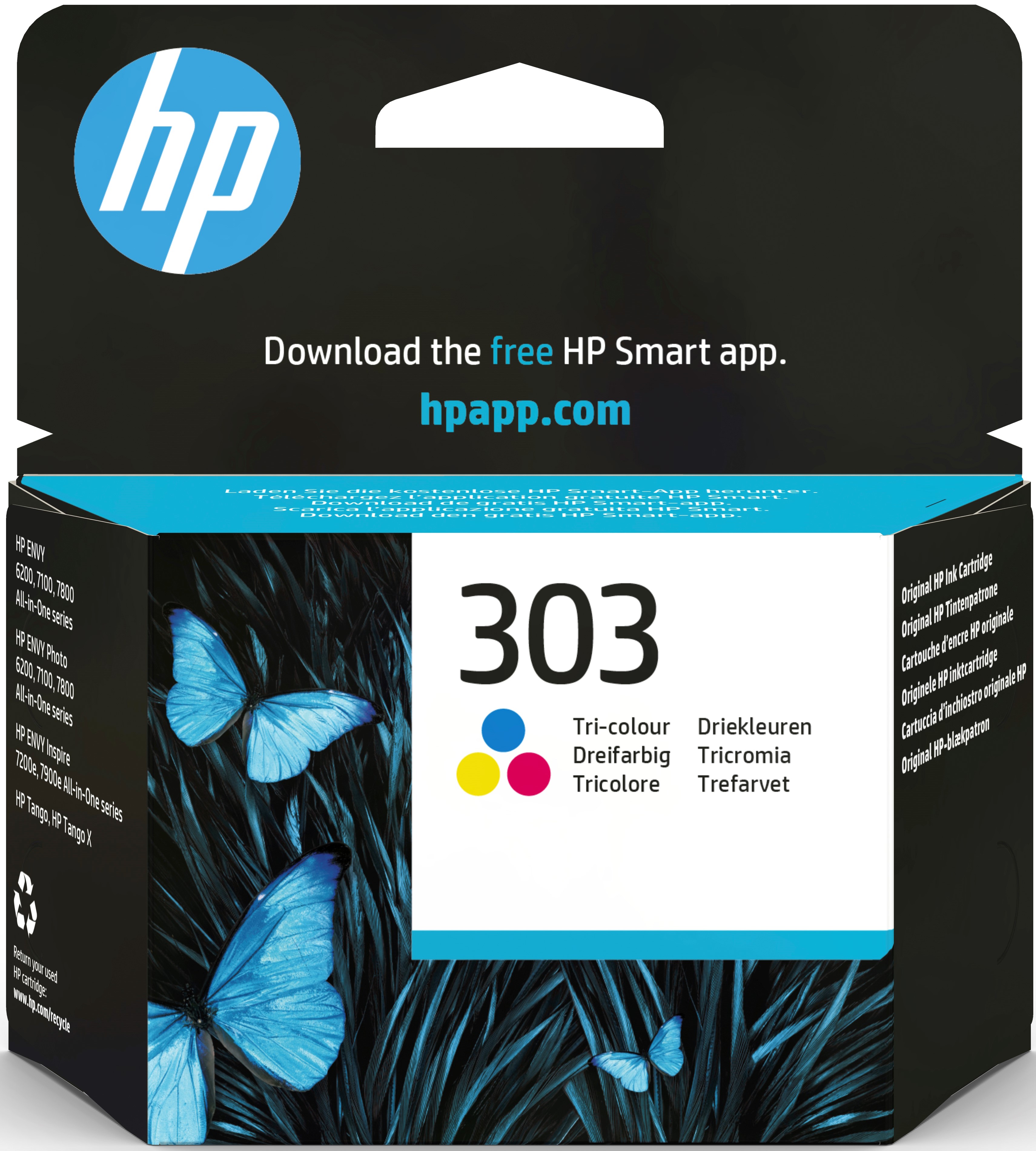 Lot De Cartouches D'encre Compatibles HP Série 303 XL - Pour Envy & Photo Series, Noir + Couleurs