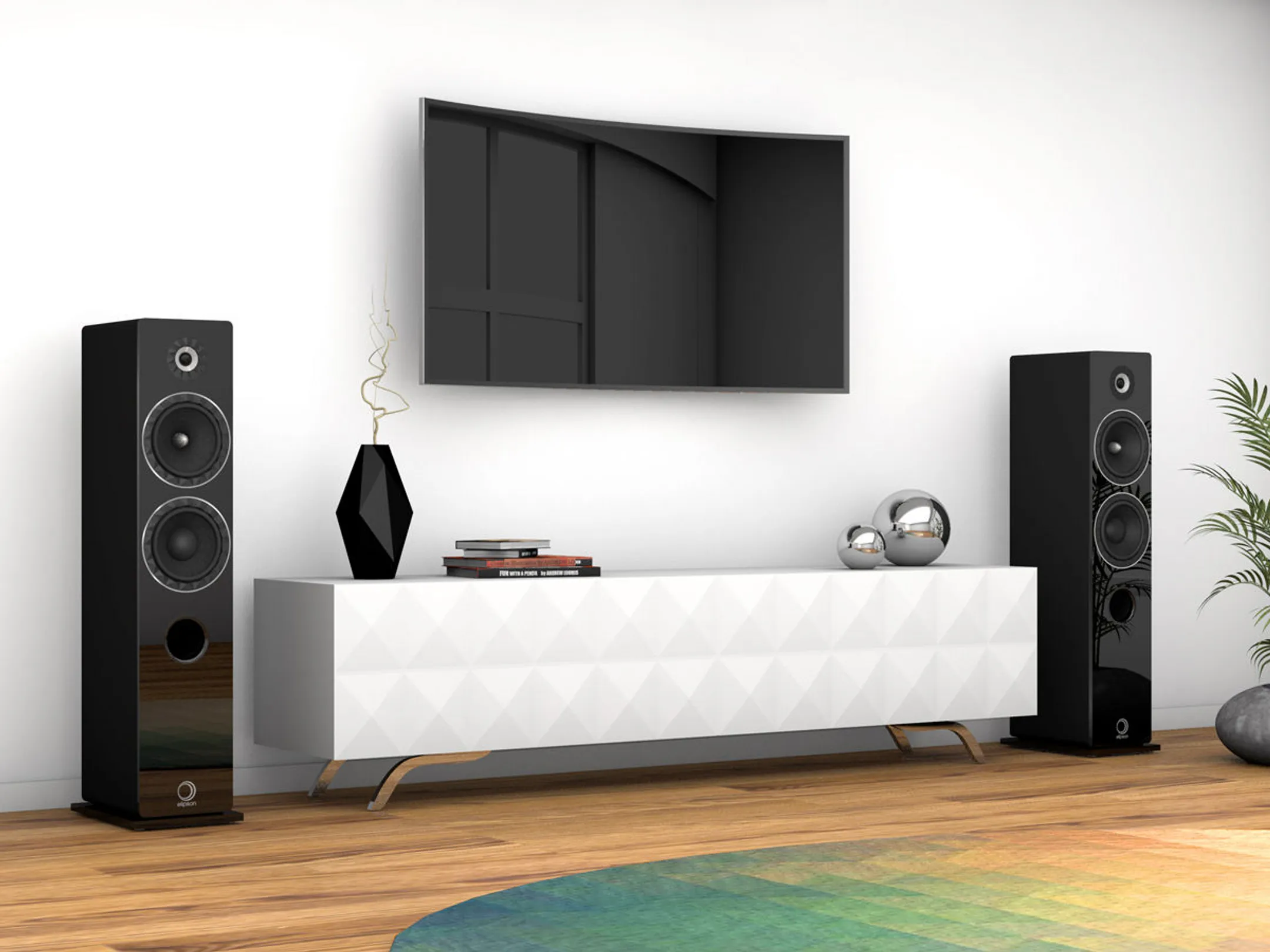 ELIPSON Prestige Facet 14F Floorstanding Speaker (Unit) - Black image