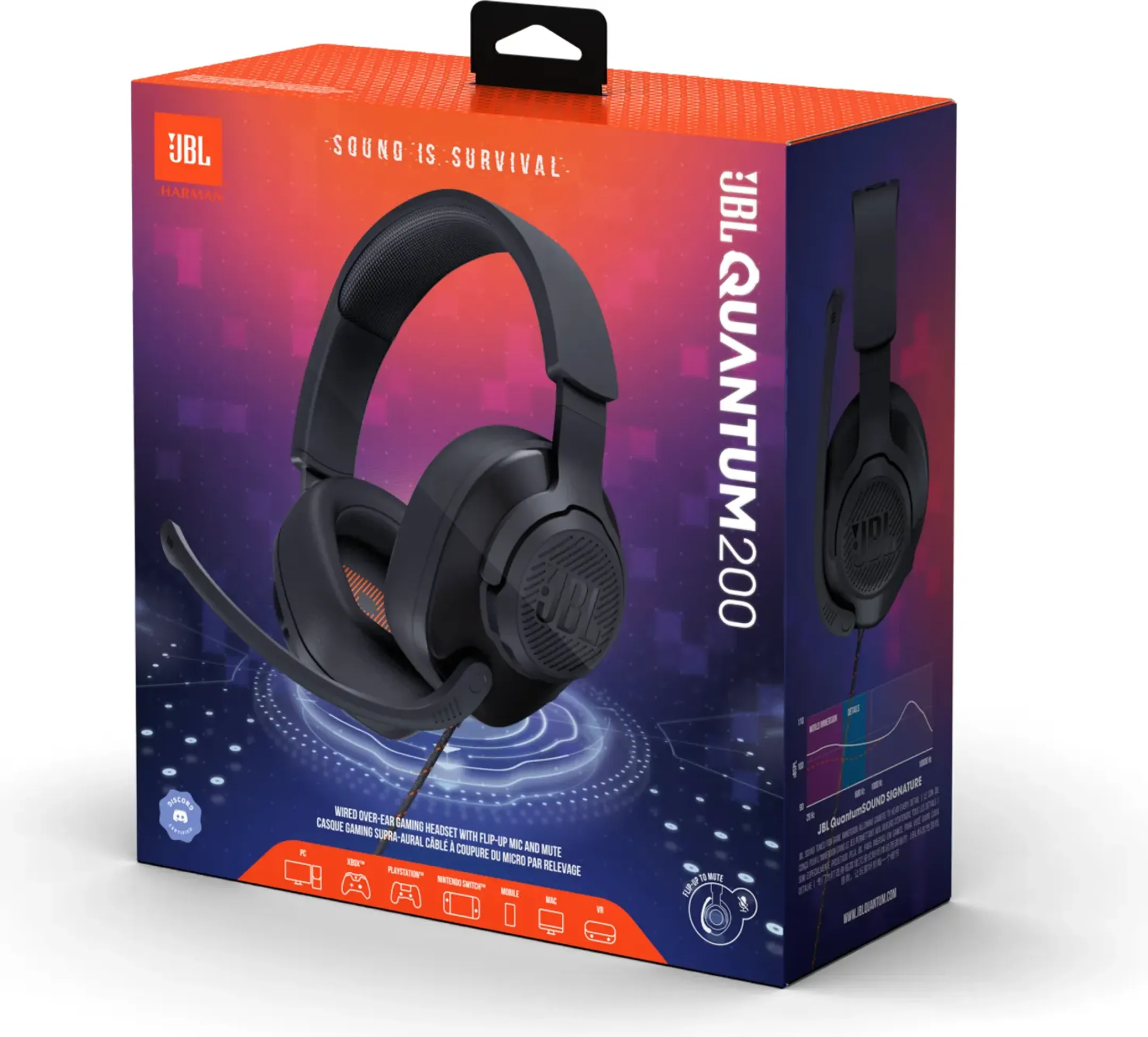 JBL Gaming-Kopfhörer Quantum 200 - Schwarz image