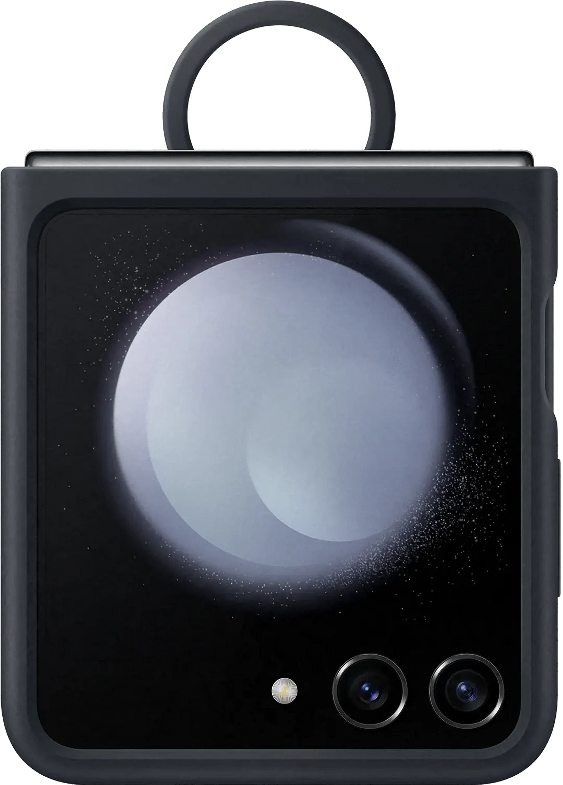 Silicone cover with ring for Galaxy Z Flip5 - Indigo