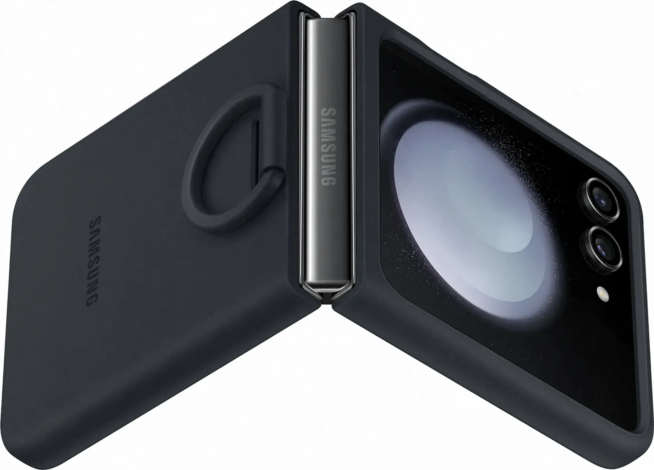 Samsung Silicone cover with ring for Galaxy Z Flip5 - Indigo image