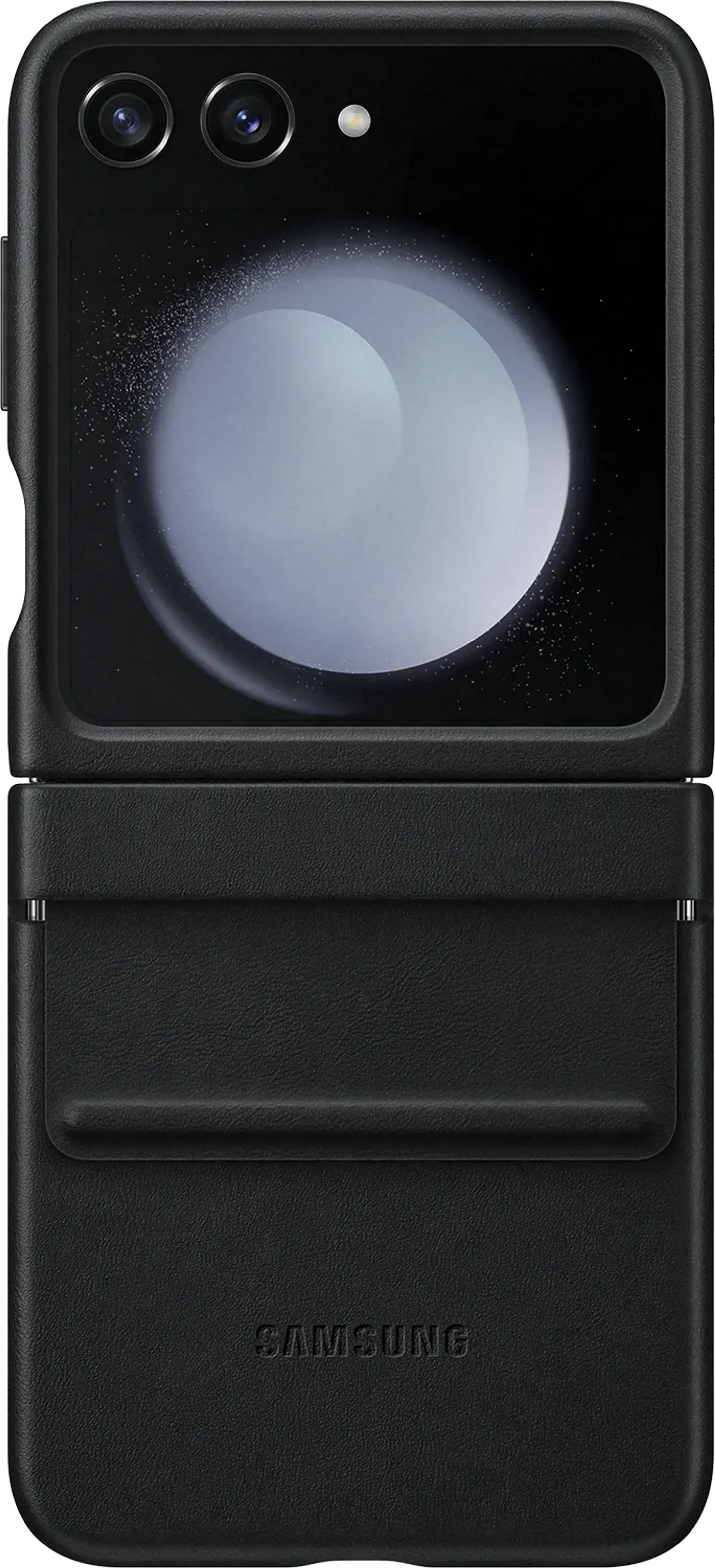 Leather case for Galaxy Z Flip5 - Black