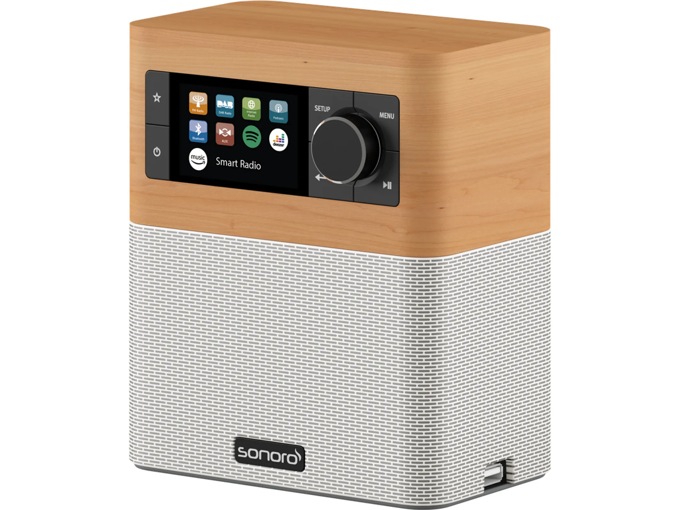 SONORO STREAM Internet Radio - Maple/White image