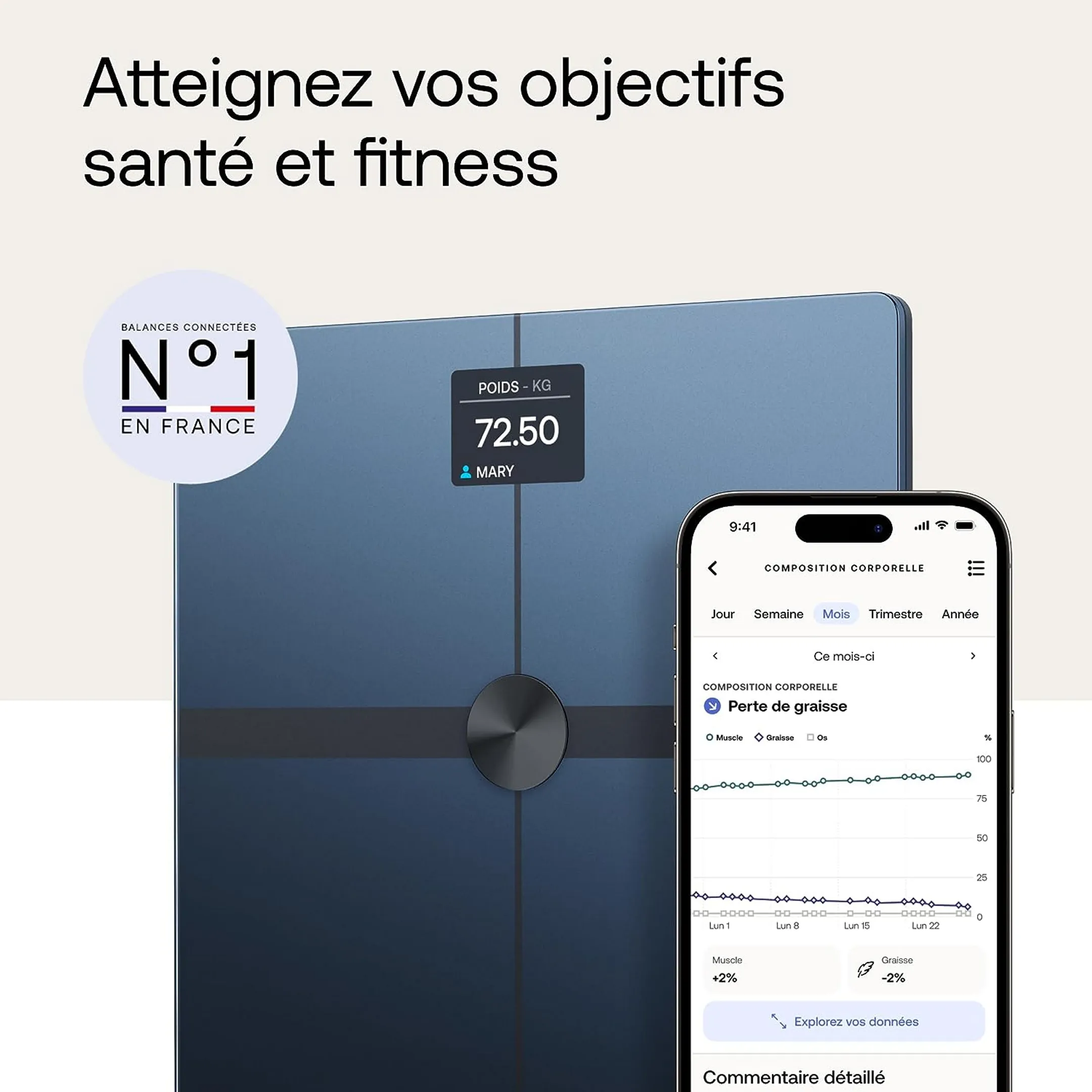 WITHINGS Pèse Personne Connecté Body Smart - Noir image