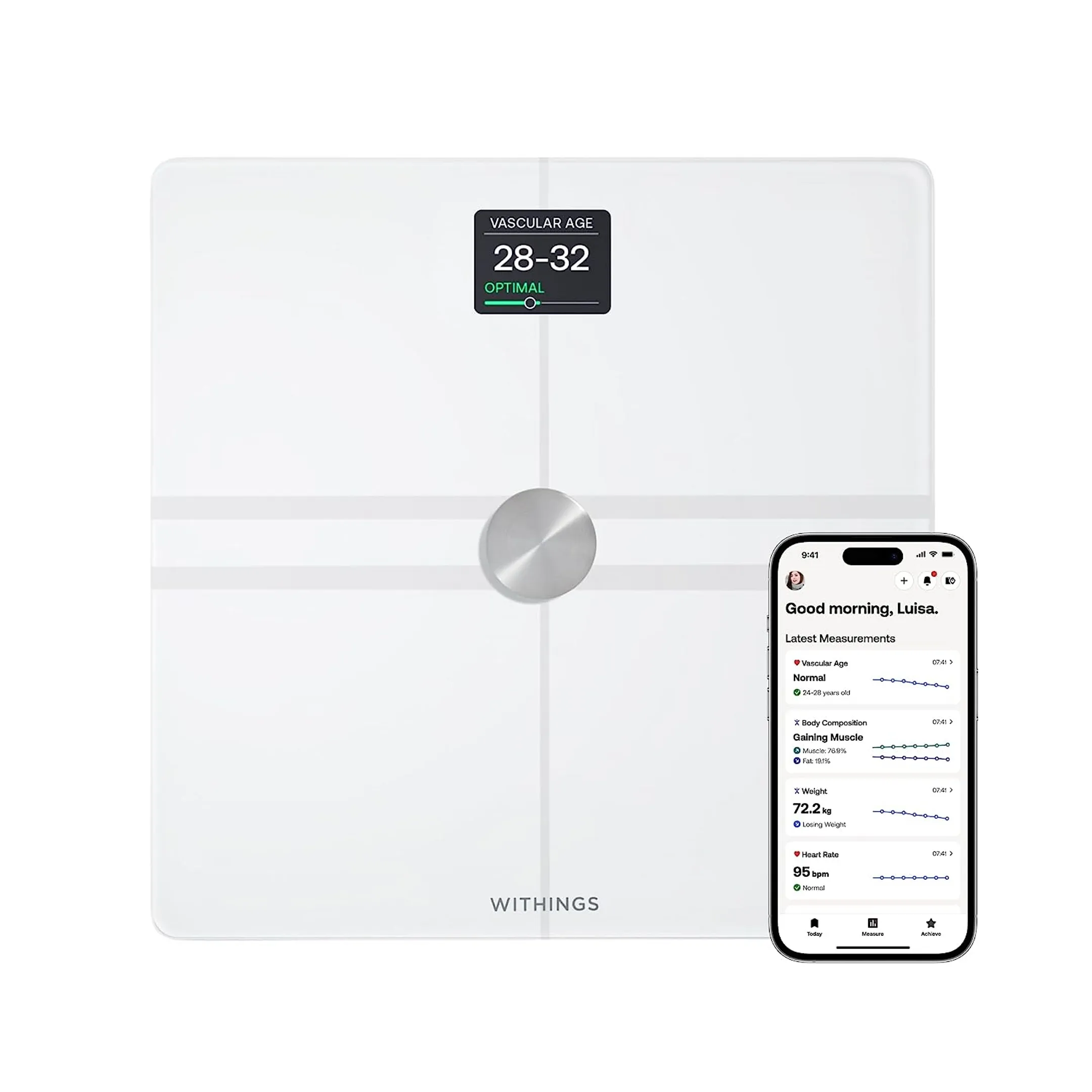 WITHINGS Pèse Personne Connecté Body Comp - Blanc image