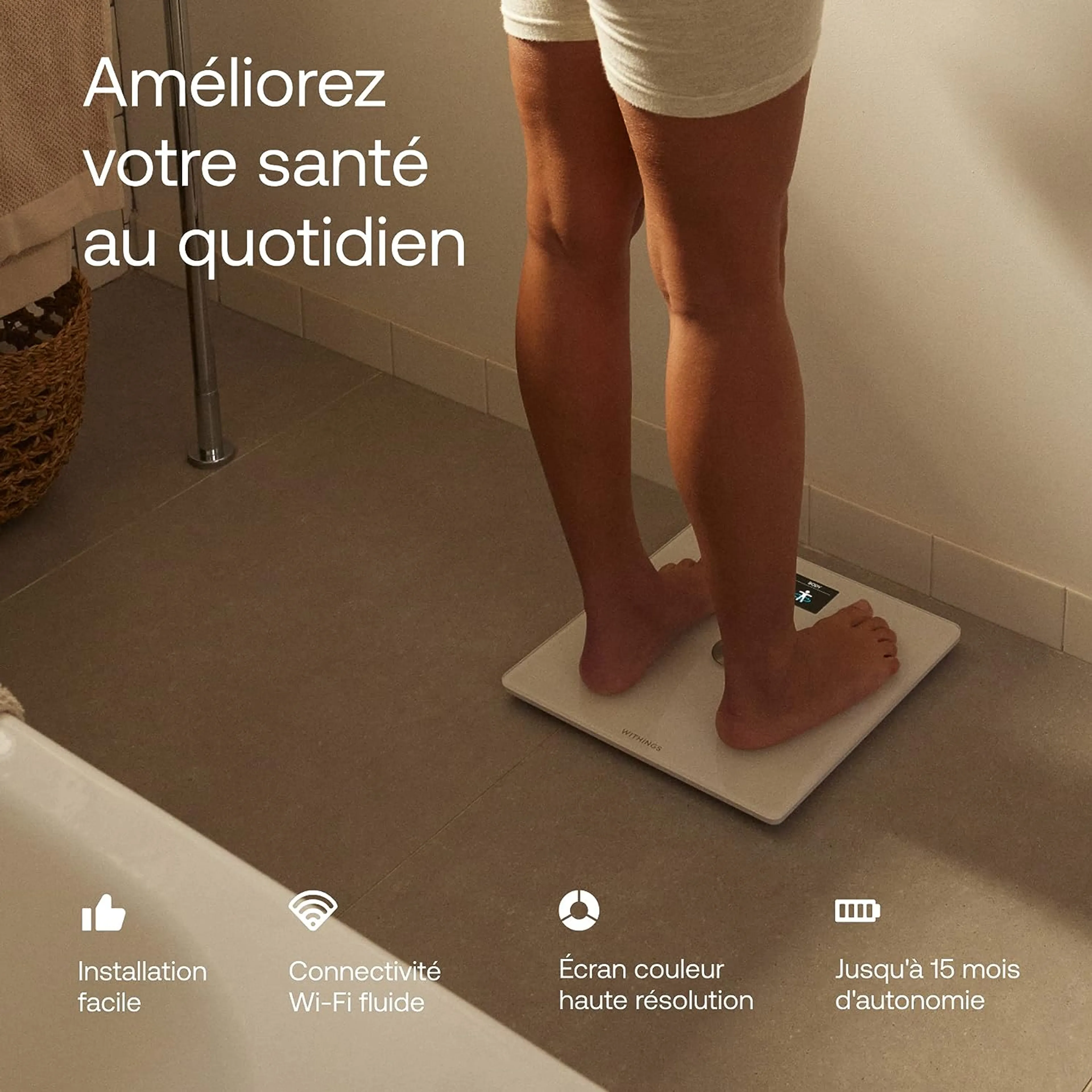 WITHINGS Pèse Personne Connecté Body Comp - Blanc image