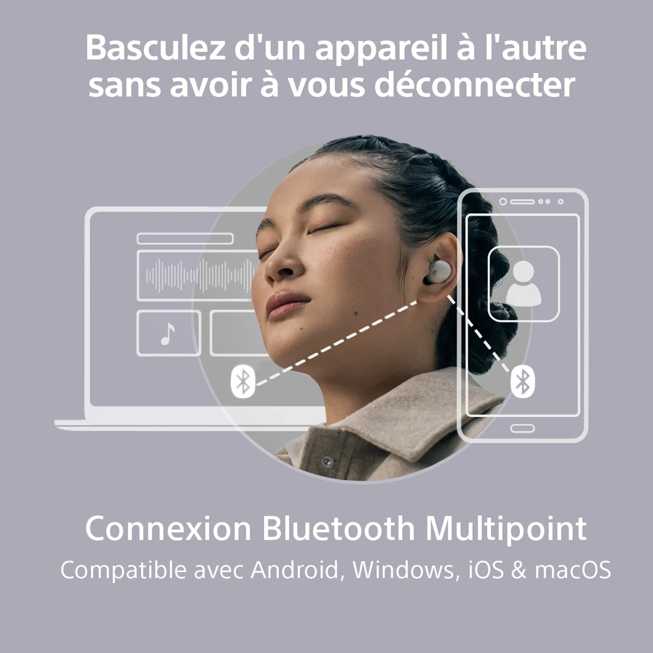 Sony Ecouteurs sans fil WF-1000XM5S - Gris image