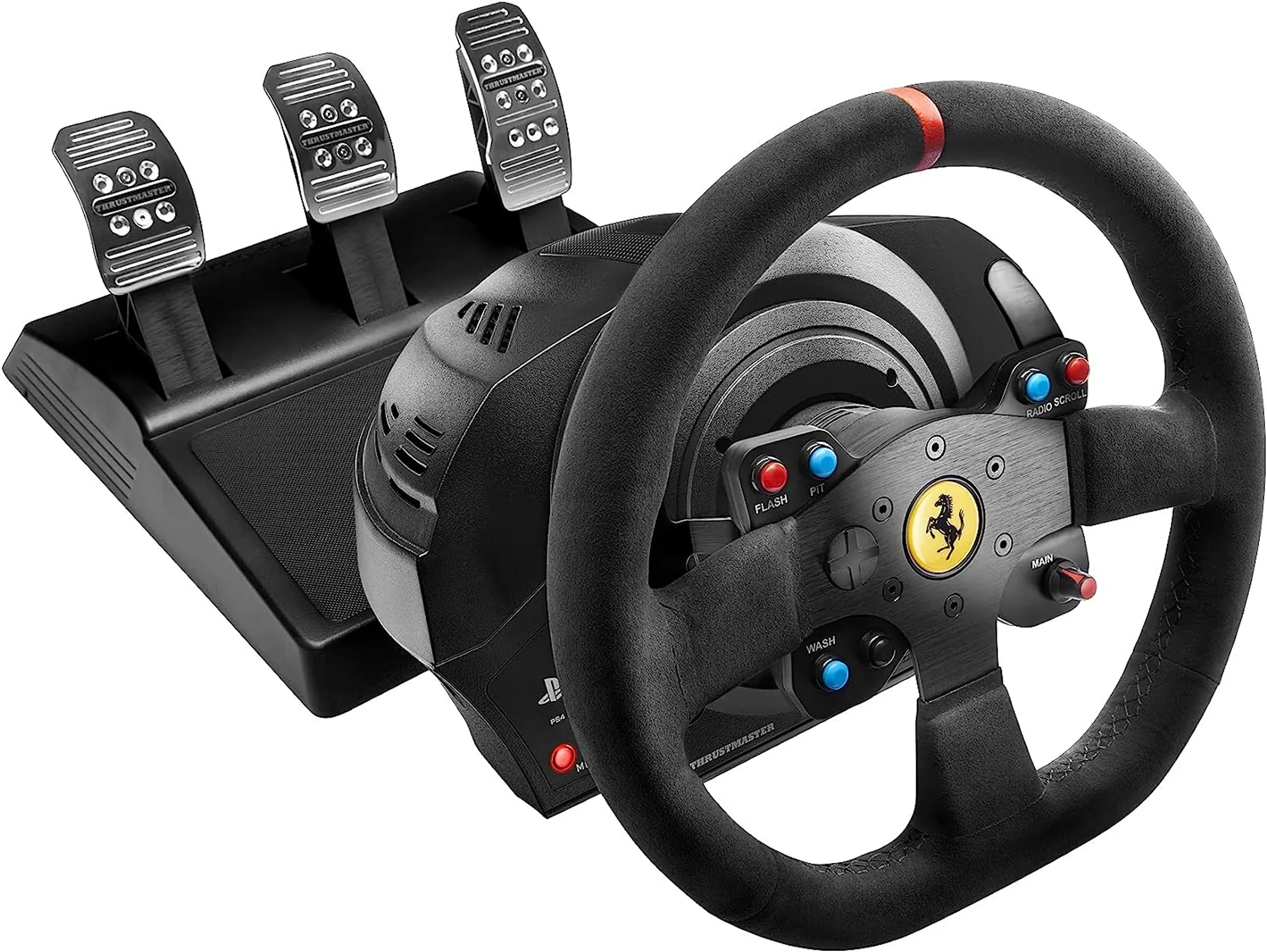Volant + Pédalier T300 Ferrari Integral - PC/PS4 - Alcantara Edition