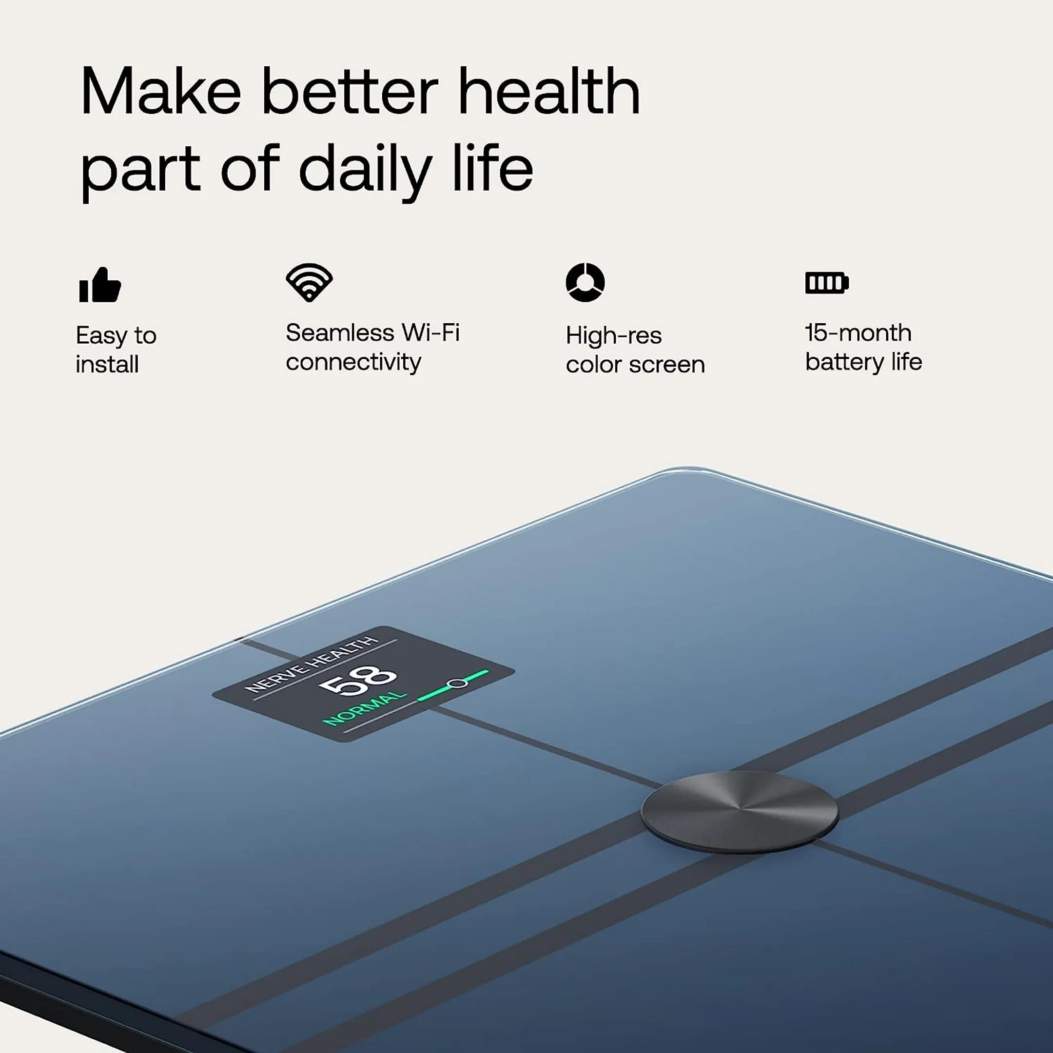 WITHINGS Connected Personal scale Body Comp - Black image