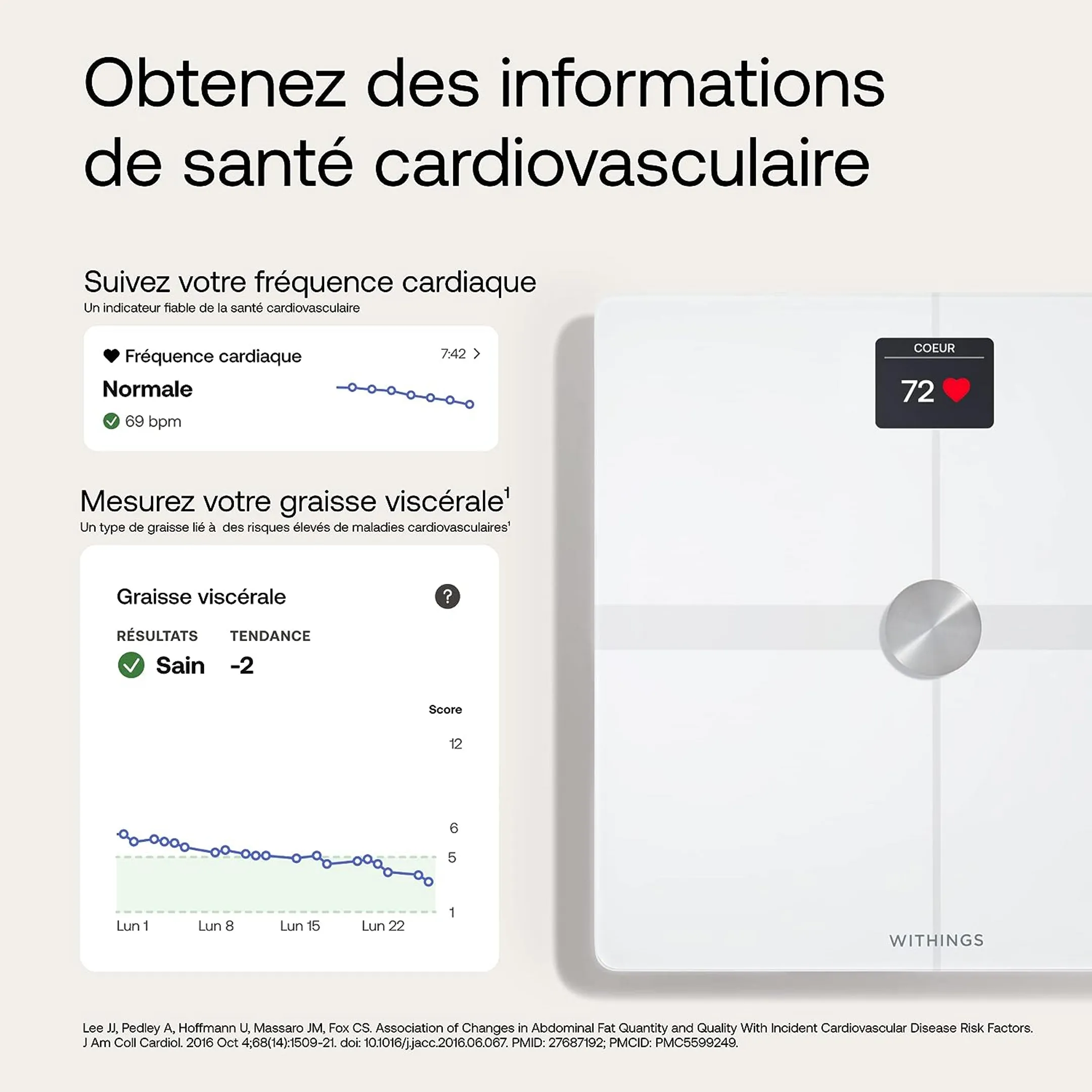 WITHINGS Pèse Personne Connecté Body Comp - Blanc image