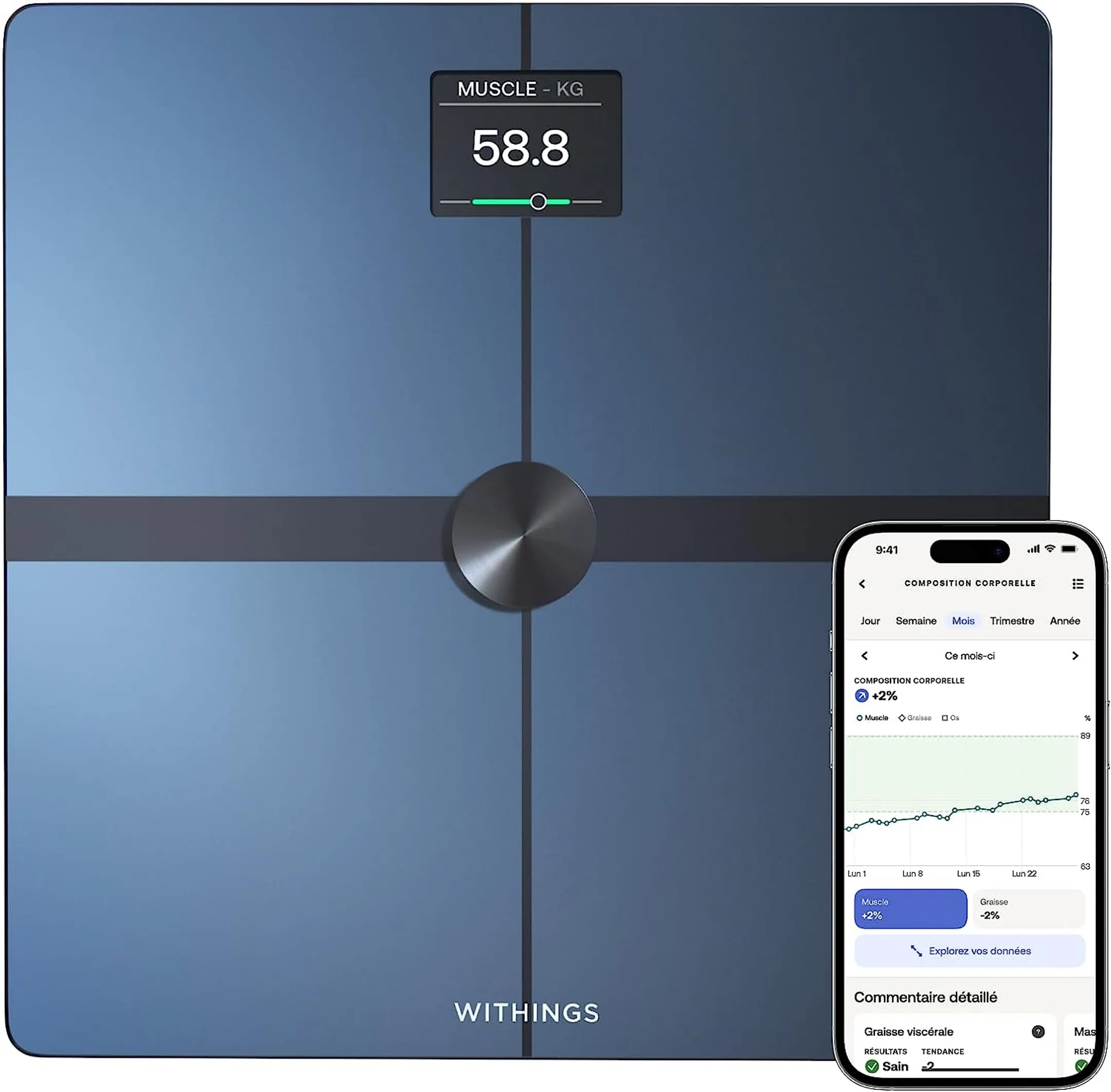 WITHINGS Pèse Personne Connecté Body Smart - Noir image