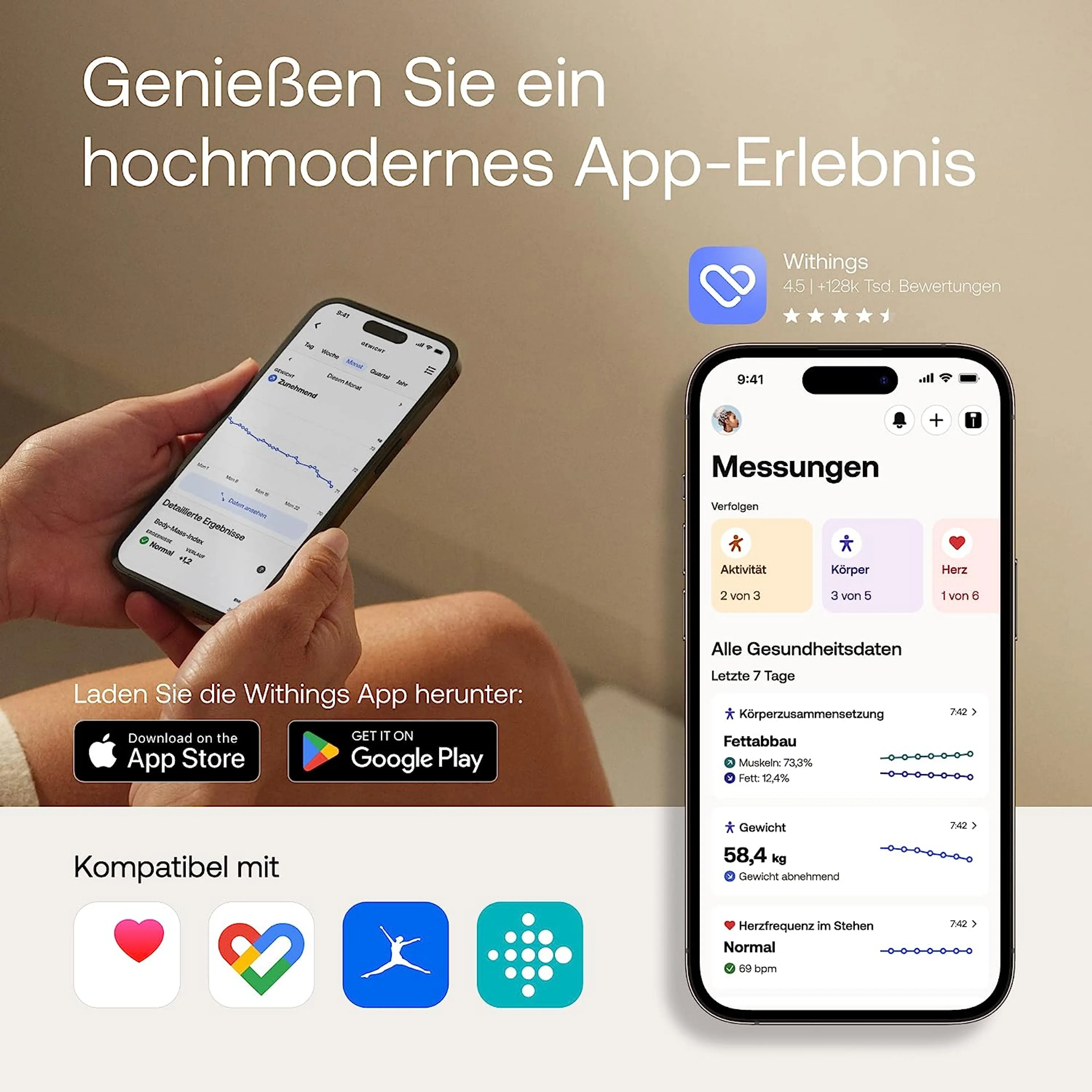 WITHINGS Personenwaage verbunden Body Smart - Schwarz image