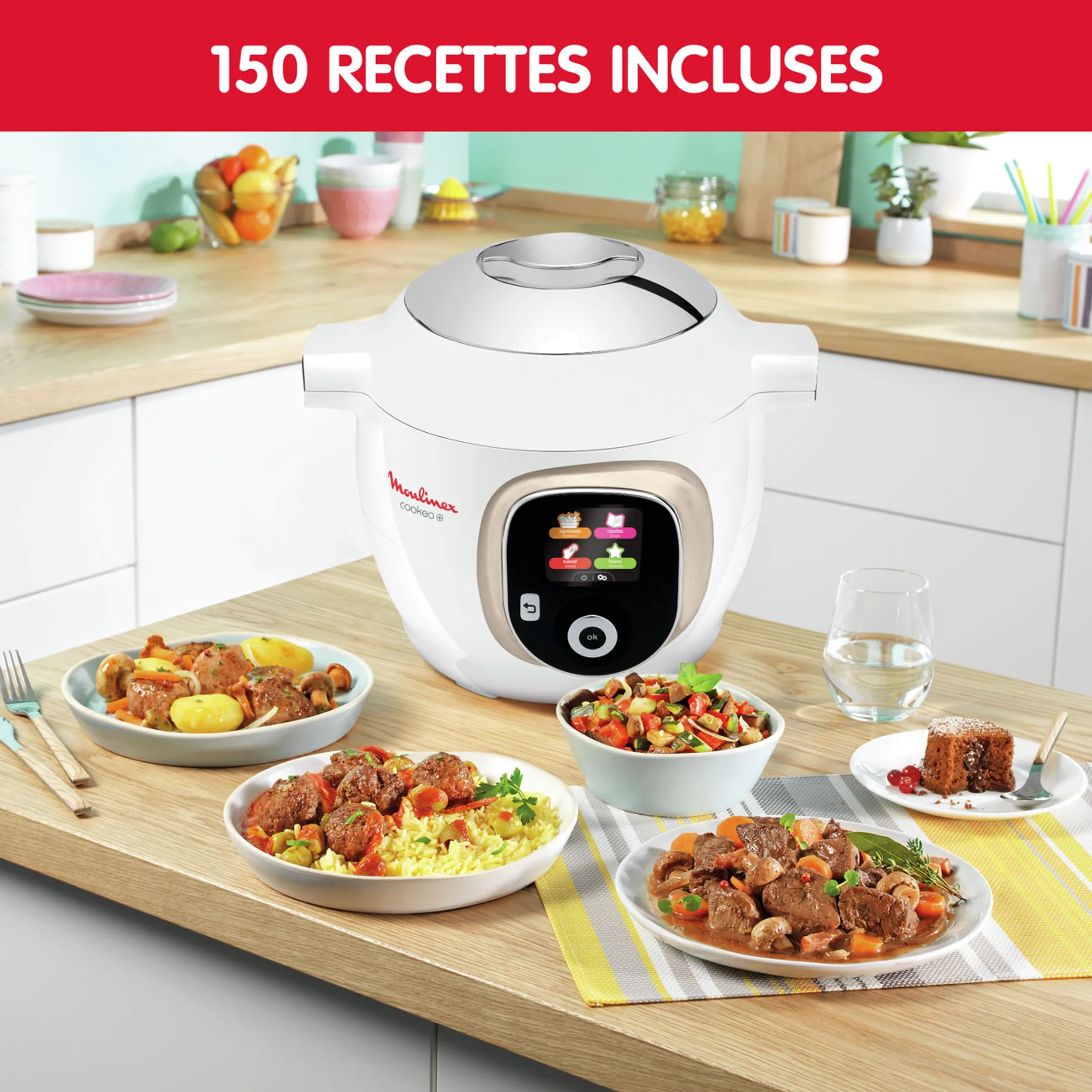 Moulinex Multicuiseur Cookeo+ CE85BA10 - Blanc image