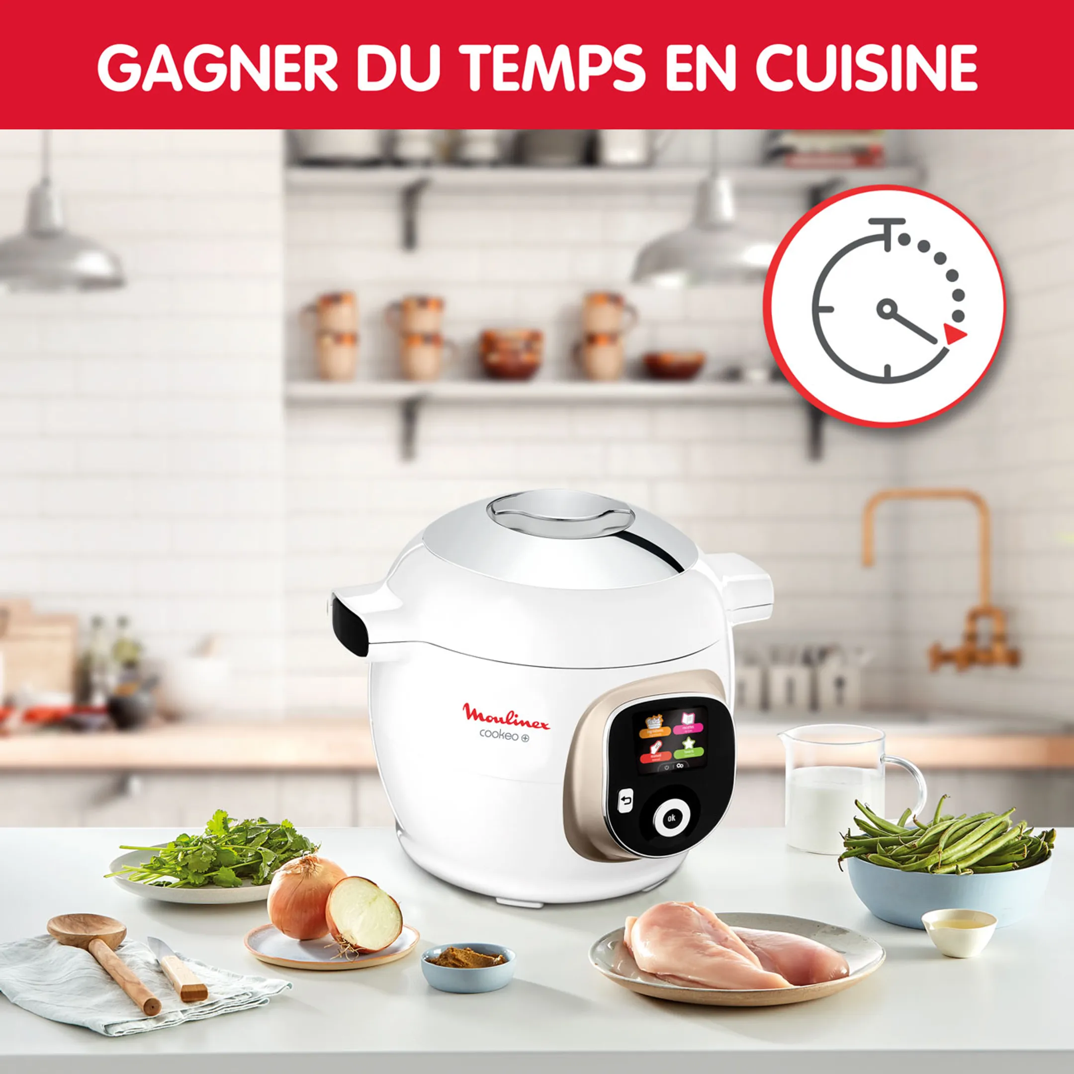 Moulinex Multicuiseur Cookeo+ CE85BA10 - Blanc image