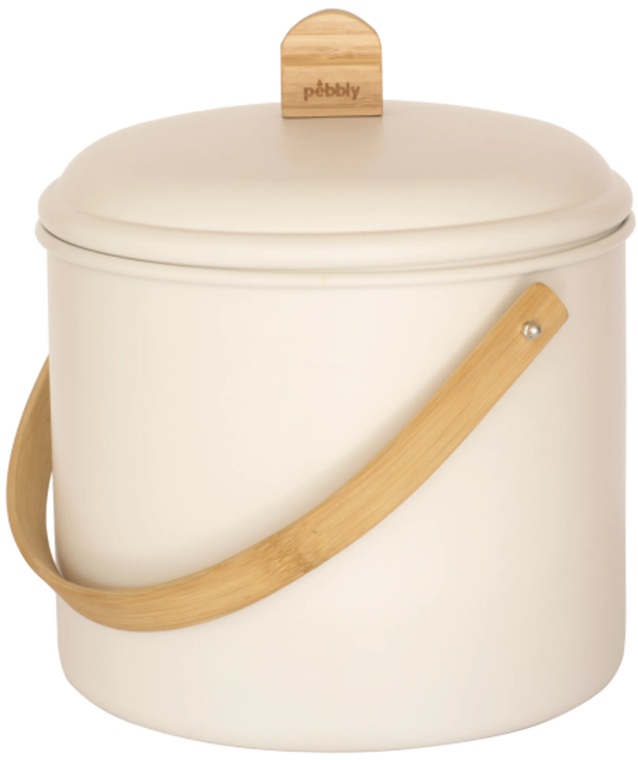 Kompost-Eimer für den Innenbereich aus Stahl - 3,5 L - Weiss