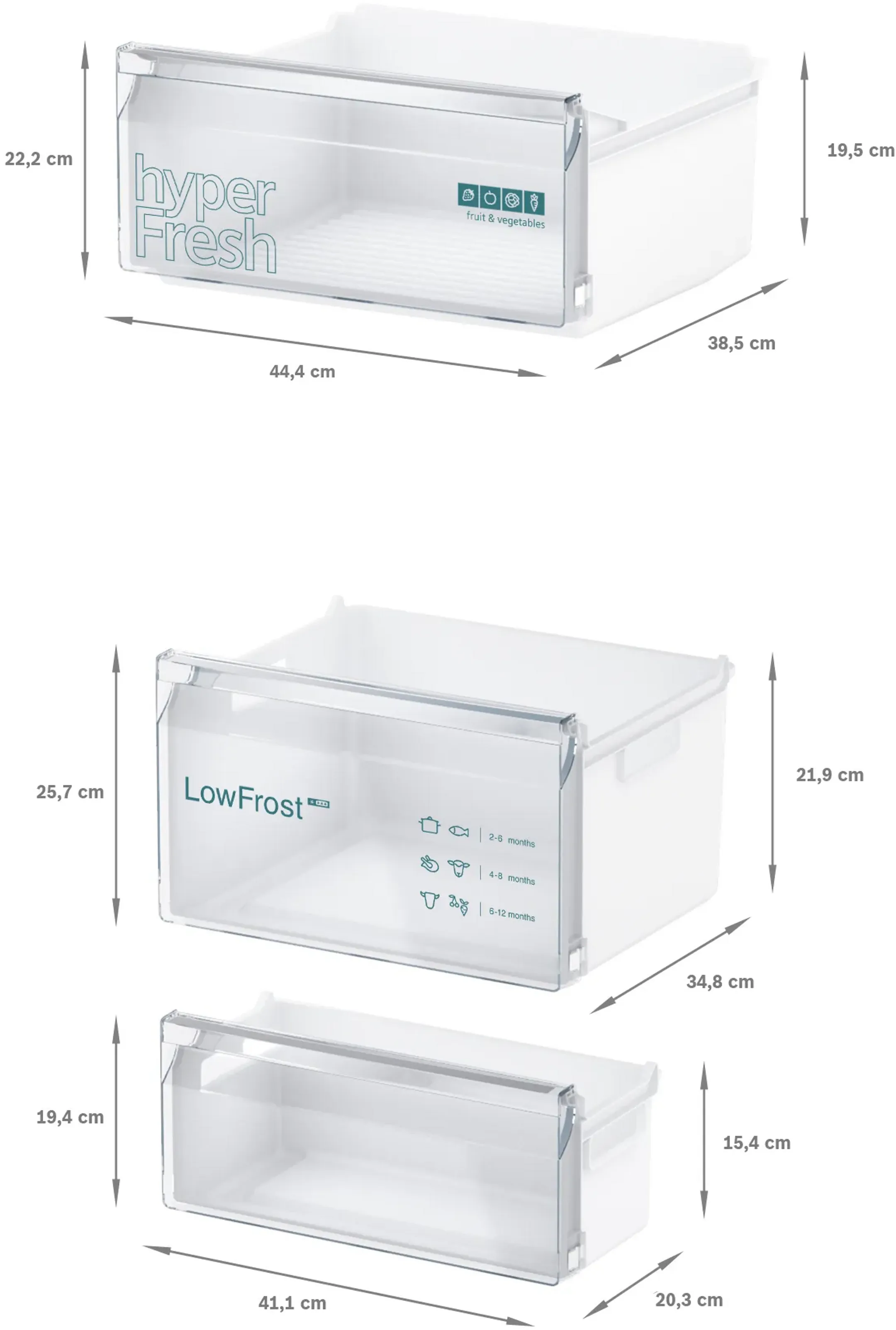 Siemens iQ300 Bottom-mount fridge-freezer combo KI87VVSE0 image