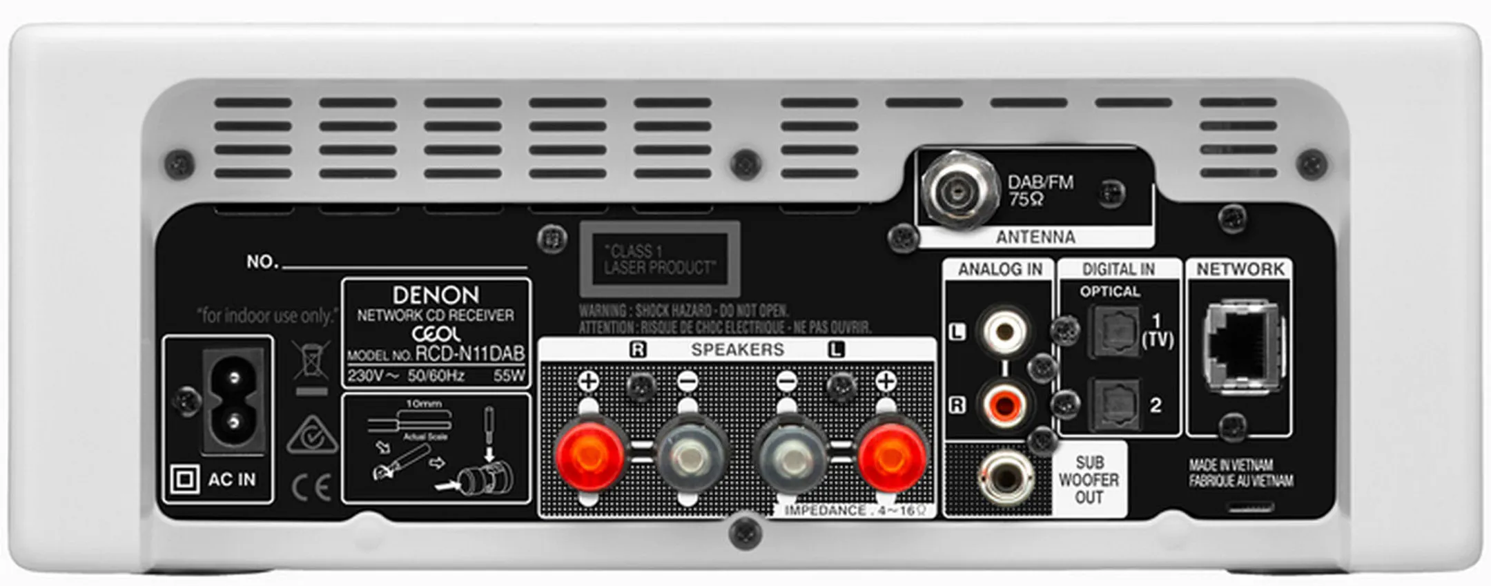 Denon CEOL N-10WTE2 Hi-Fi System - White image