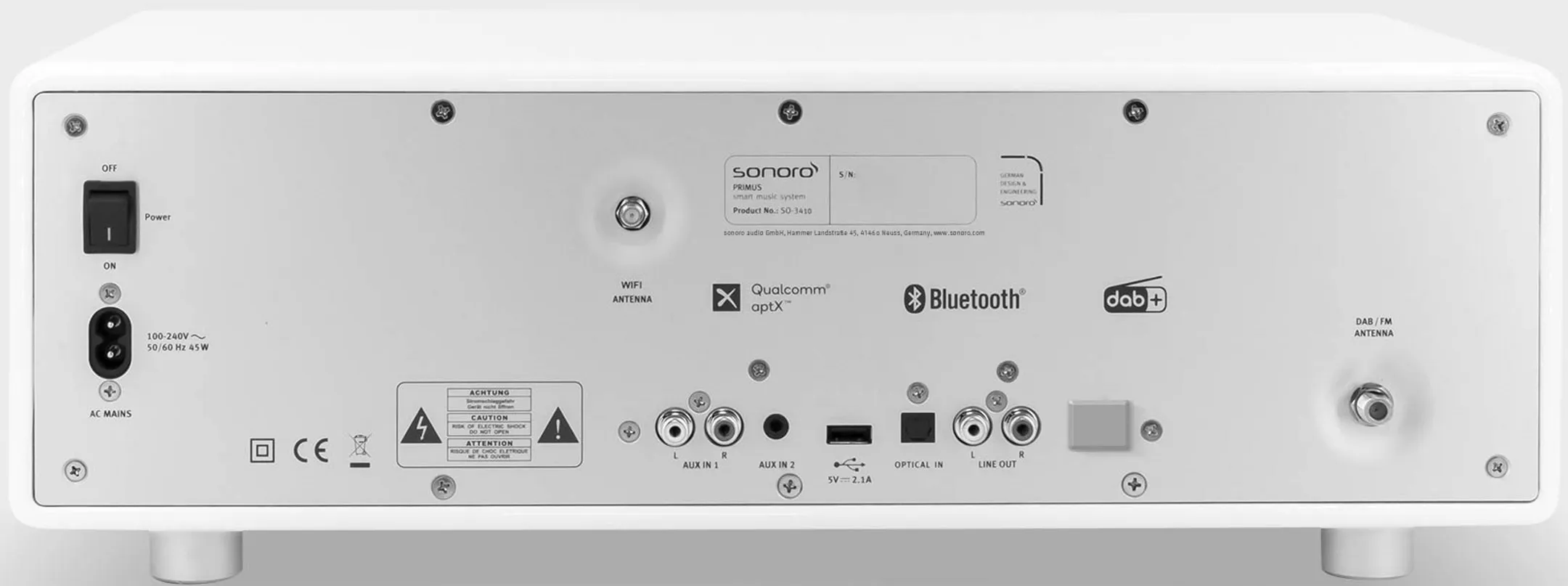 SONORO Primus Internet Radio - White(Gloss) / Silver image