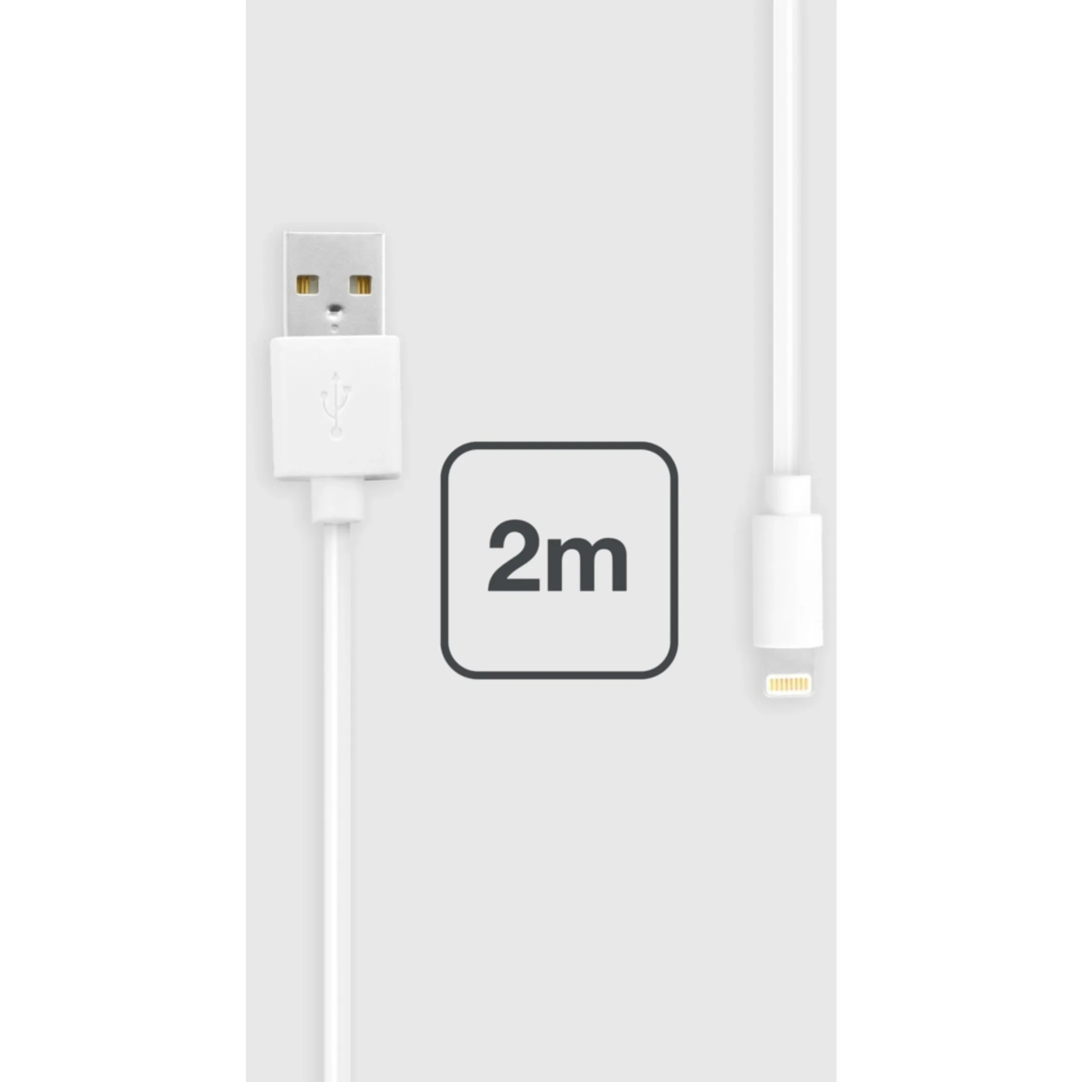 ESSENTIEL-B Câble Lightning vers USB-A Certifié Apple - 2m - Blanc image