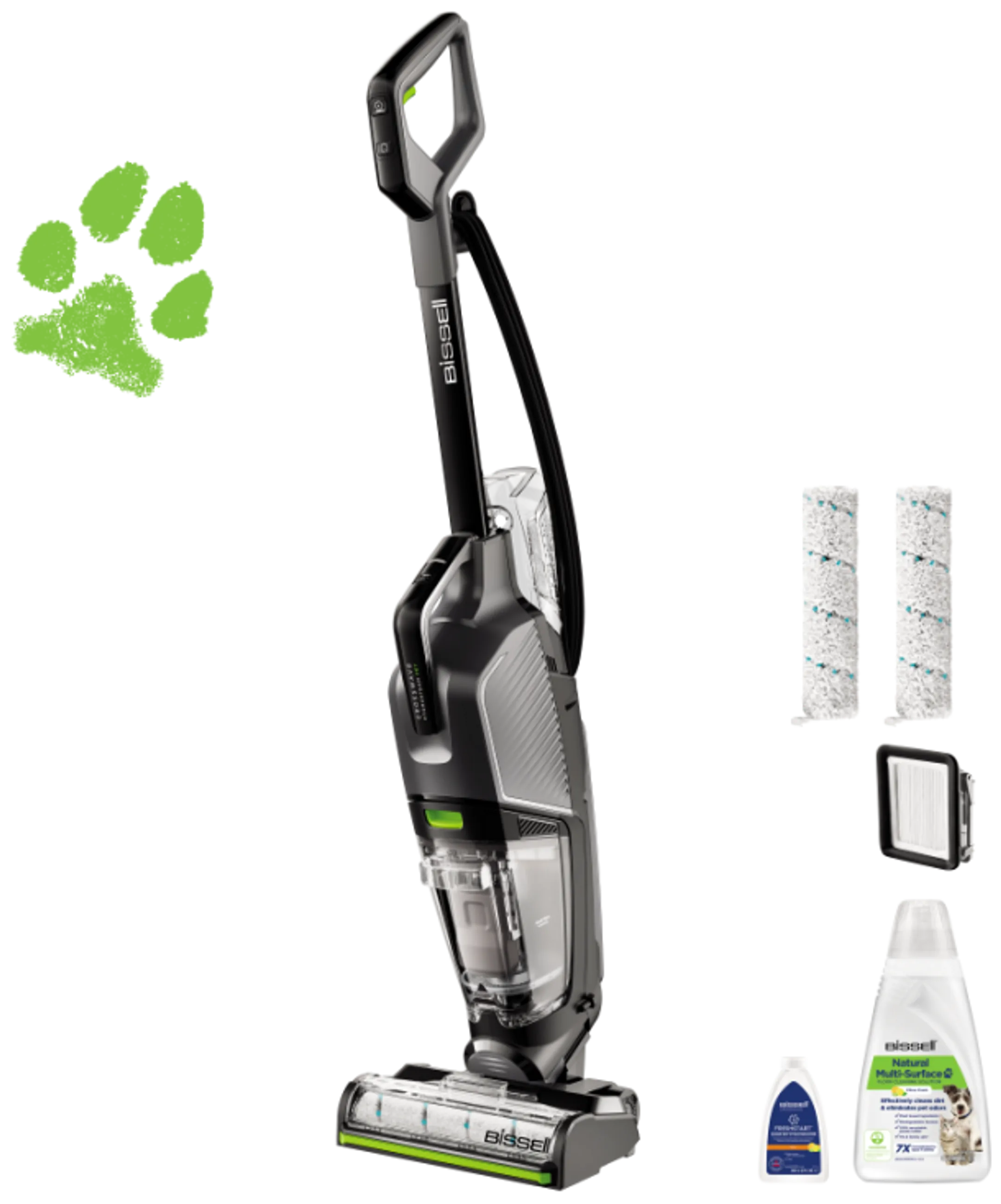 Bissell Crosswave Hydrosteam Pet Pro Steam Floor Cleaner - B3528N image