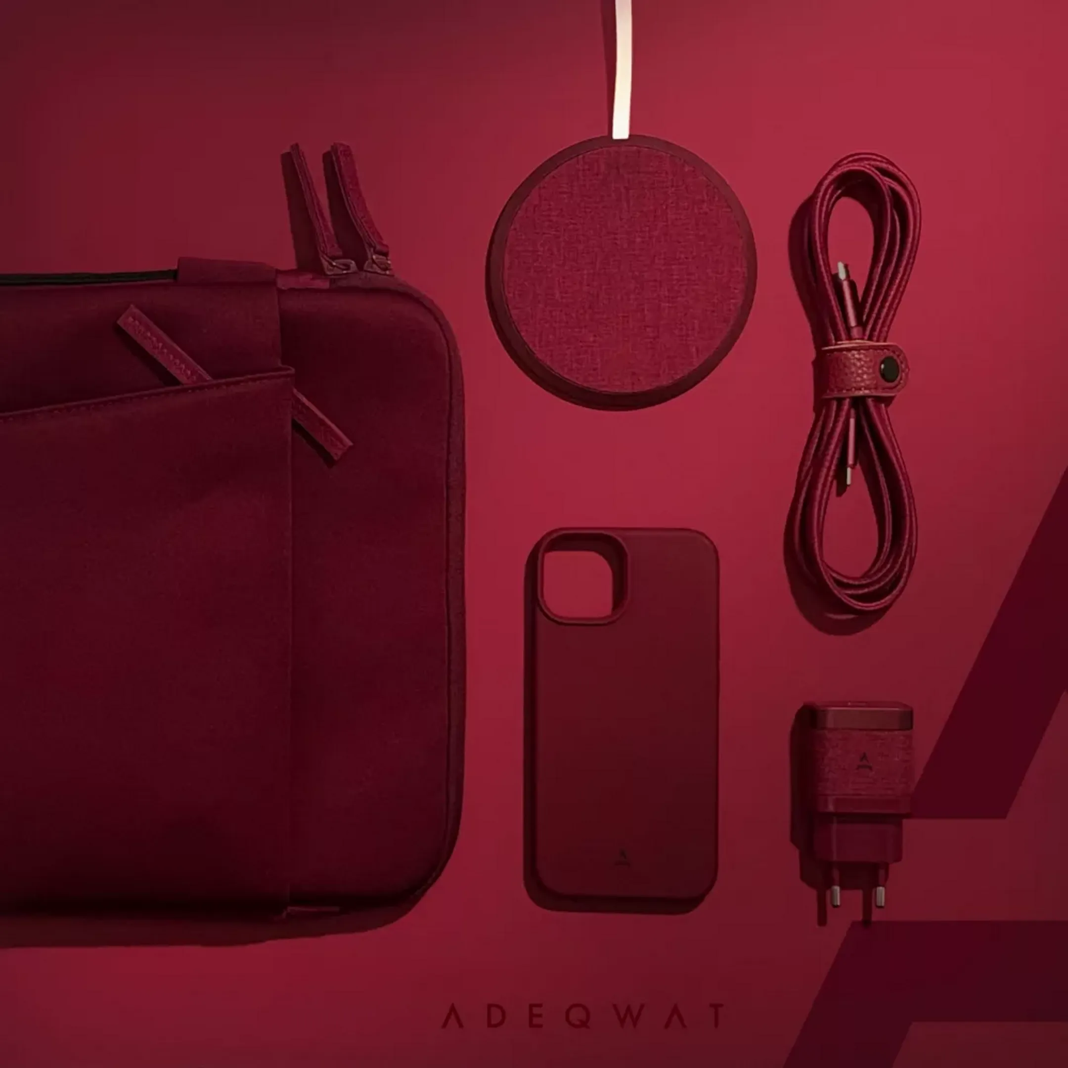 Adeqwat Câble USB-C vers USB-C - 2m - Dark Red image