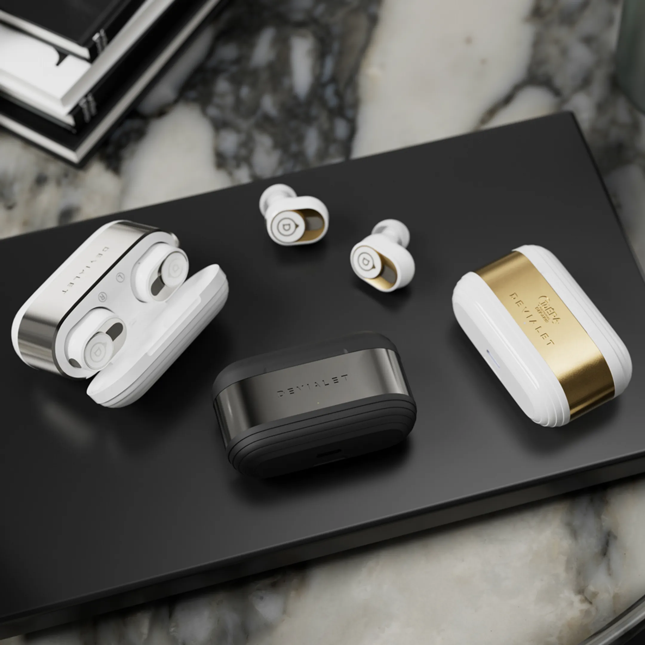 DEVIALET Écouteurs sans fil Gemini II avec réduction de bruit adaptative - Matte Black image