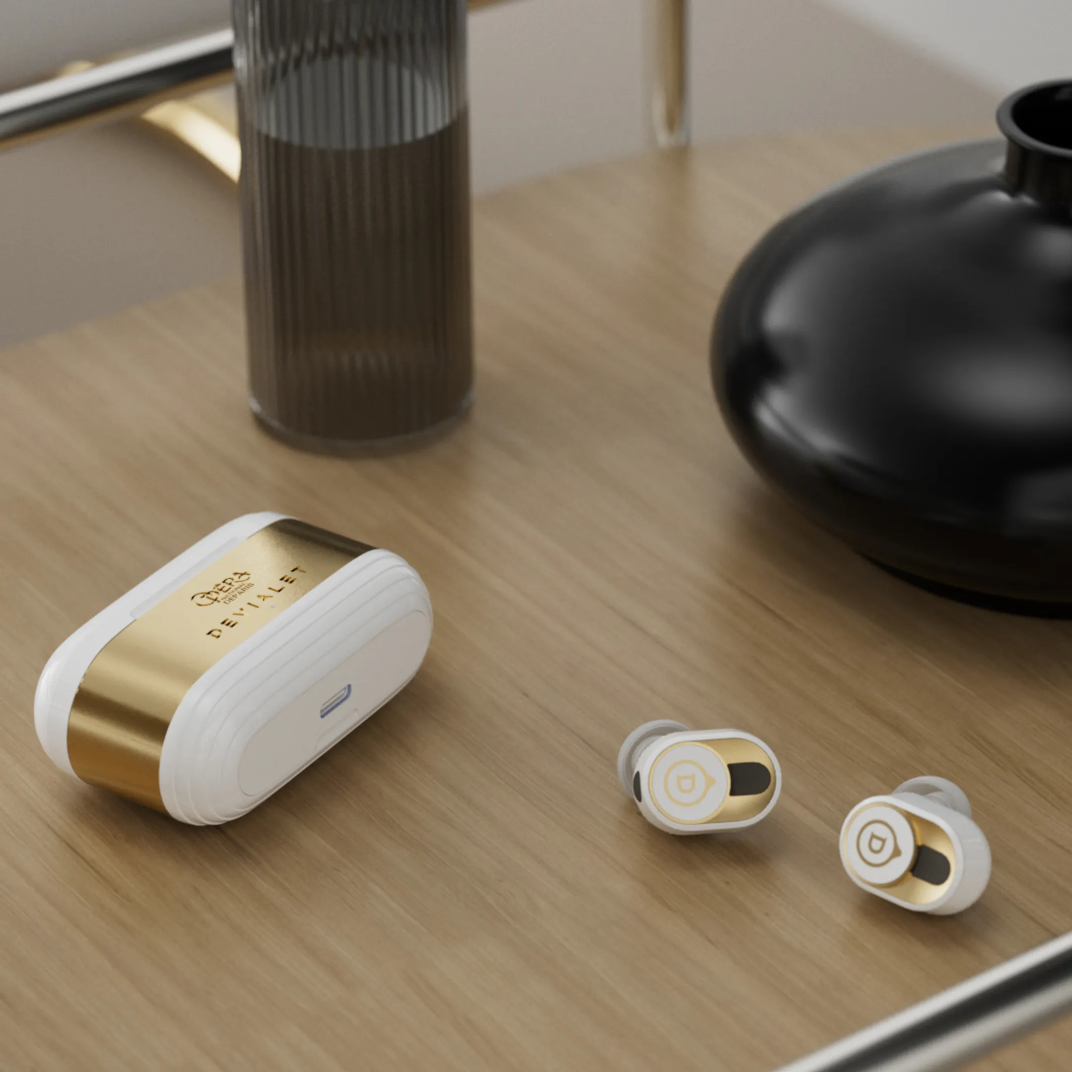 DEVIALET Écouteurs sans fil Gemini II Opéra de Paris avec réduction de bruit adaptative - Gold image