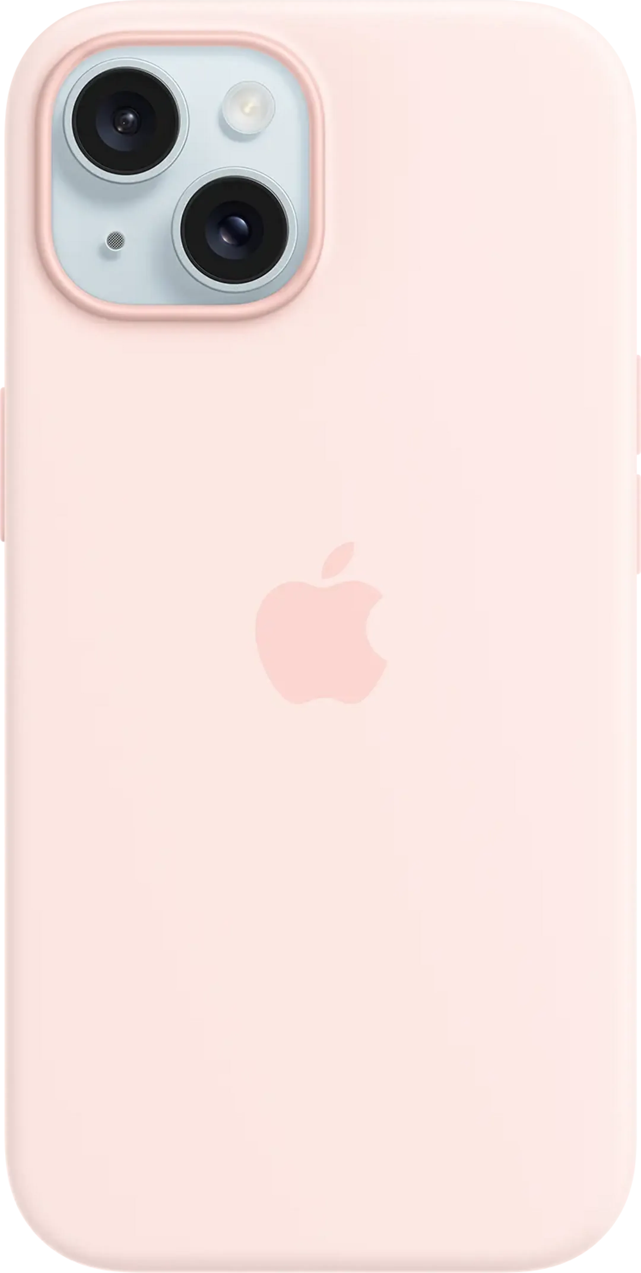 Coque en silicone avec MagSafe pour iPhone 15 - Rose pâle