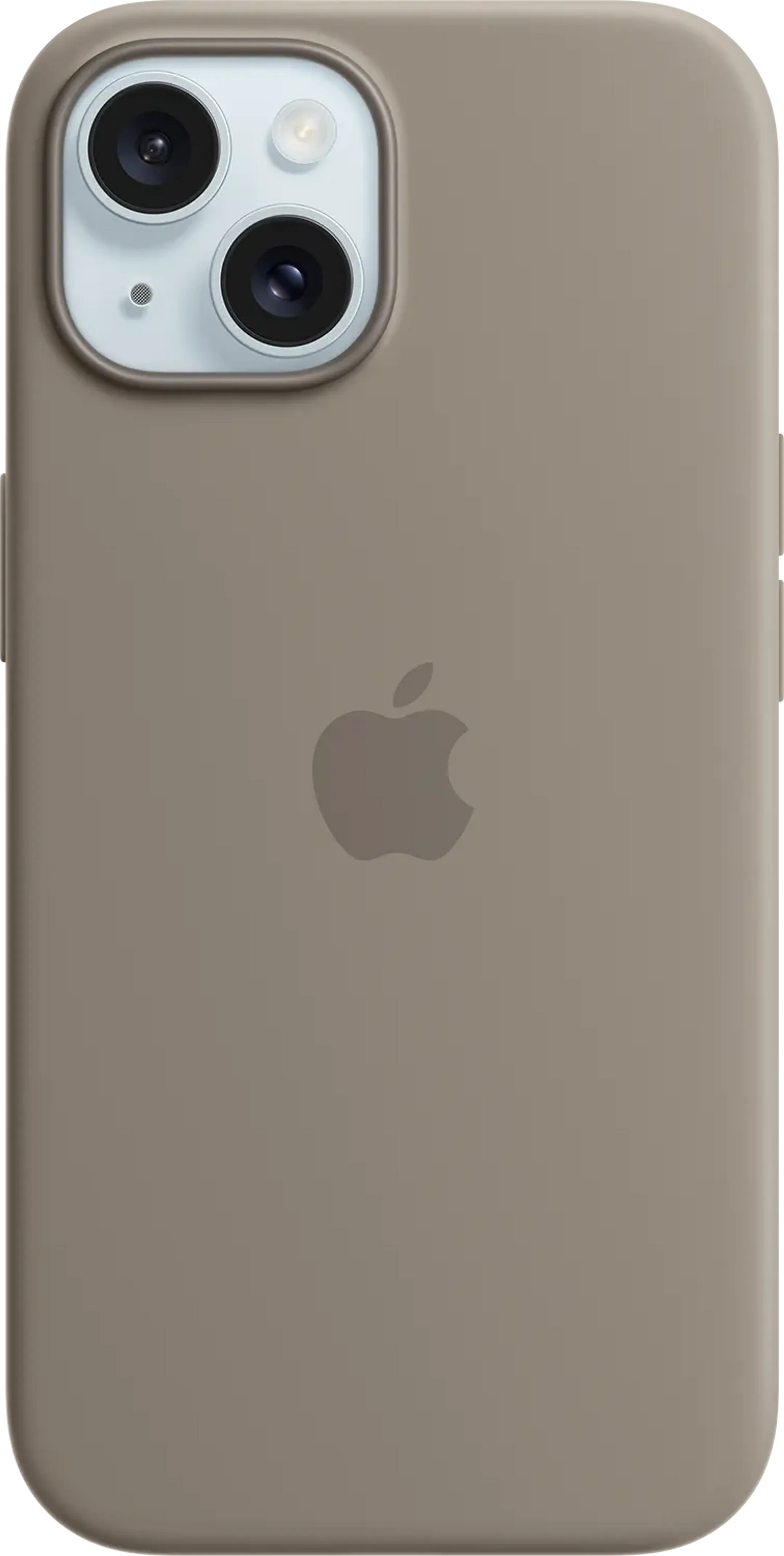iPhone 15 Silikon Case mit MagSafe – Tonbraun