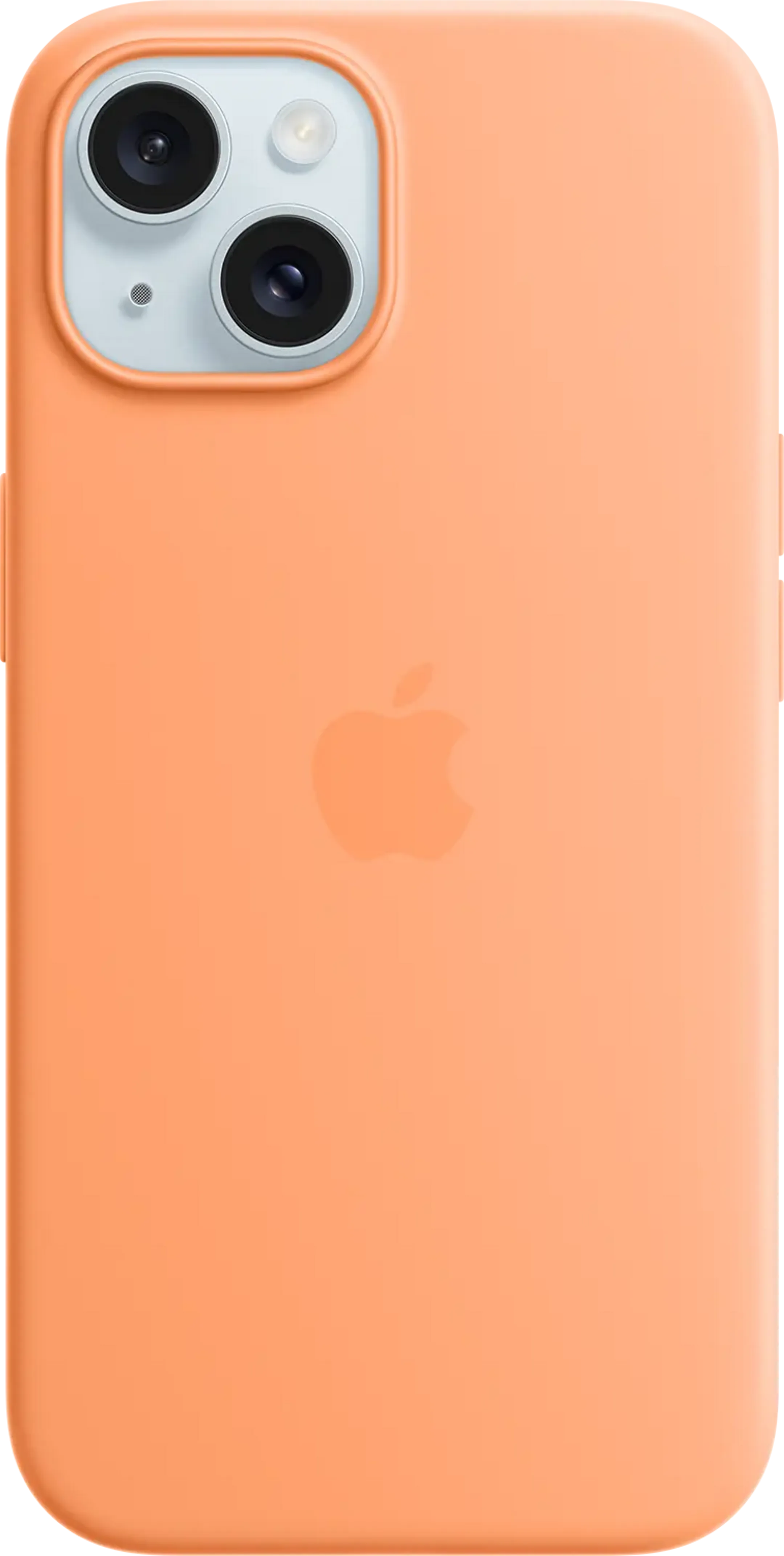 Coque en silicone avec MagSafe pour iPhone 15 - Sorbet à l’orange