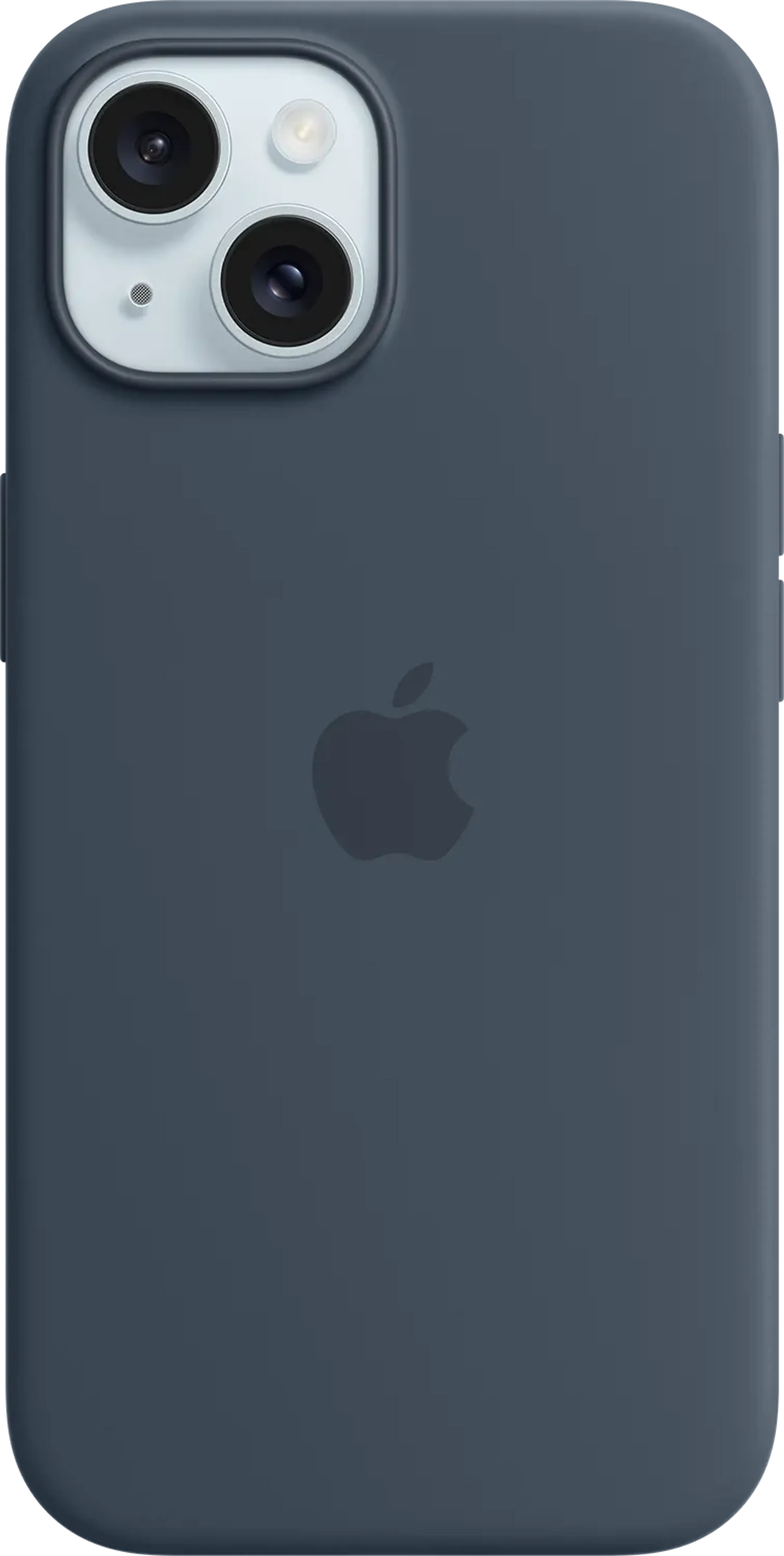 Coque en silicone avec MagSafe pour iPhone 15 - Bleu orage